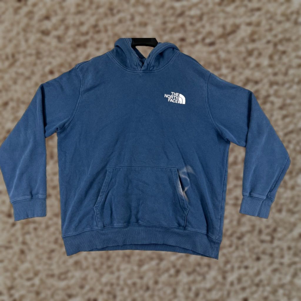 The North Face The North Face Hoodie Men XL Blue Cotton Blend Jersey Pullover Read – Logo, Pockets, Crew Neck, Drawstring? Size US XL / EU 56 / 4 - 1 Thumbnail
