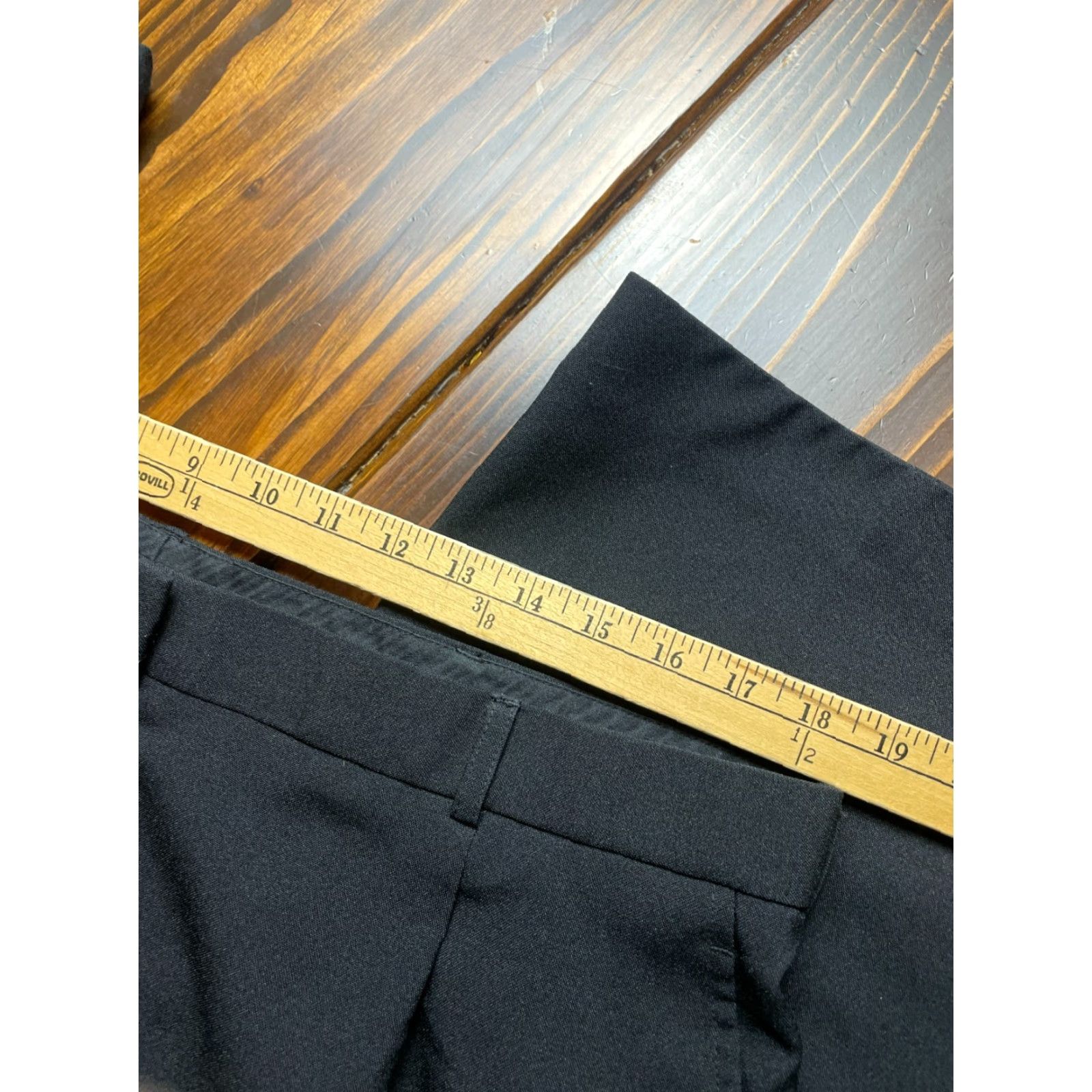 Vintage Cintas Pants Women's 18 Black Dress Pants Pockets Straight Leg Flat Front Tailored? Size 25" / US 0 / IT 36 - 4 Thumbnail