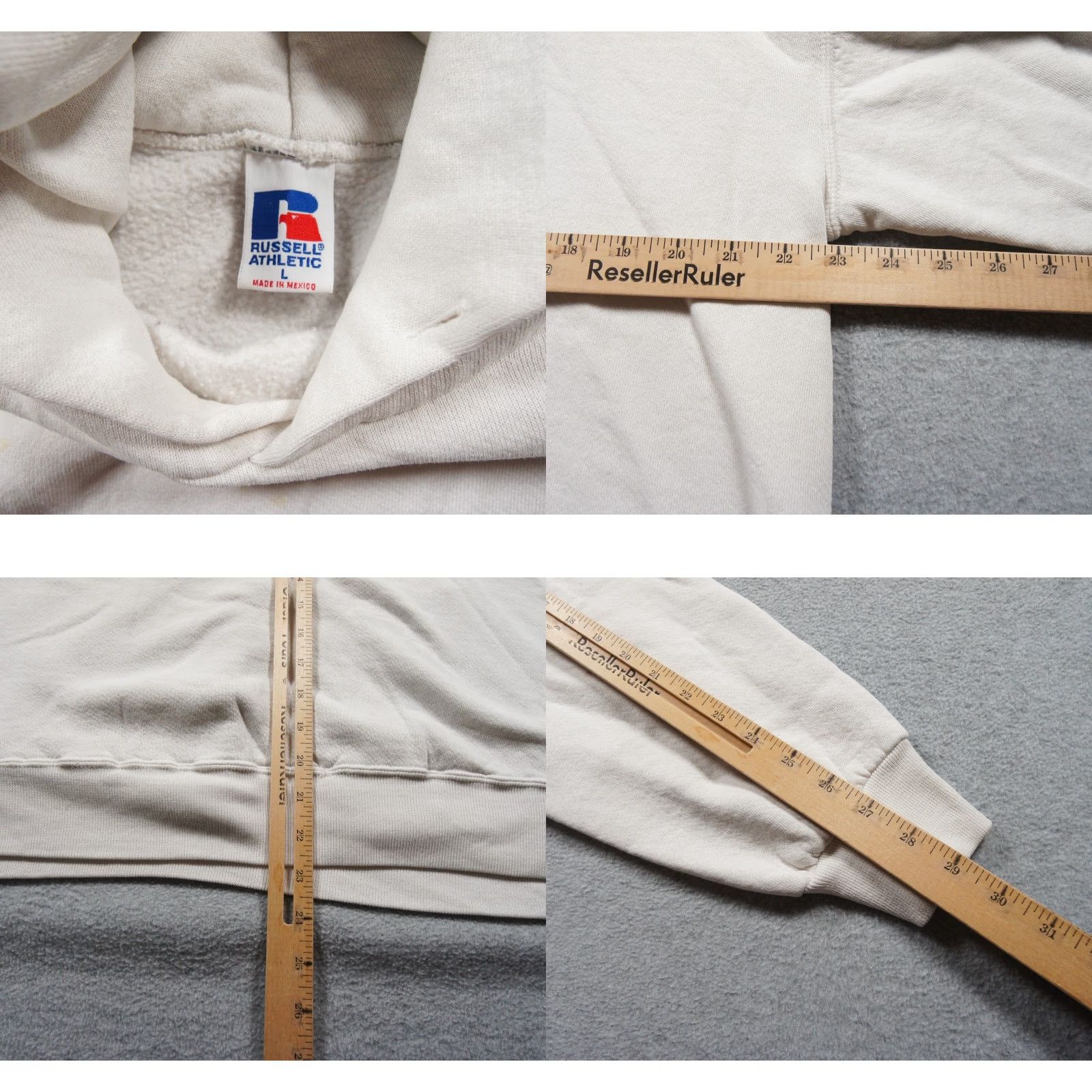 Russell Athletic Russell Athletic Hoodie Mens Large White Hoodie Pullover Fleece Pullover Y2k Logo Hooded All Seasons Regular Mens Size L White Nike? Size US L / EU 52-54 / 3 - 9 Thumbnail