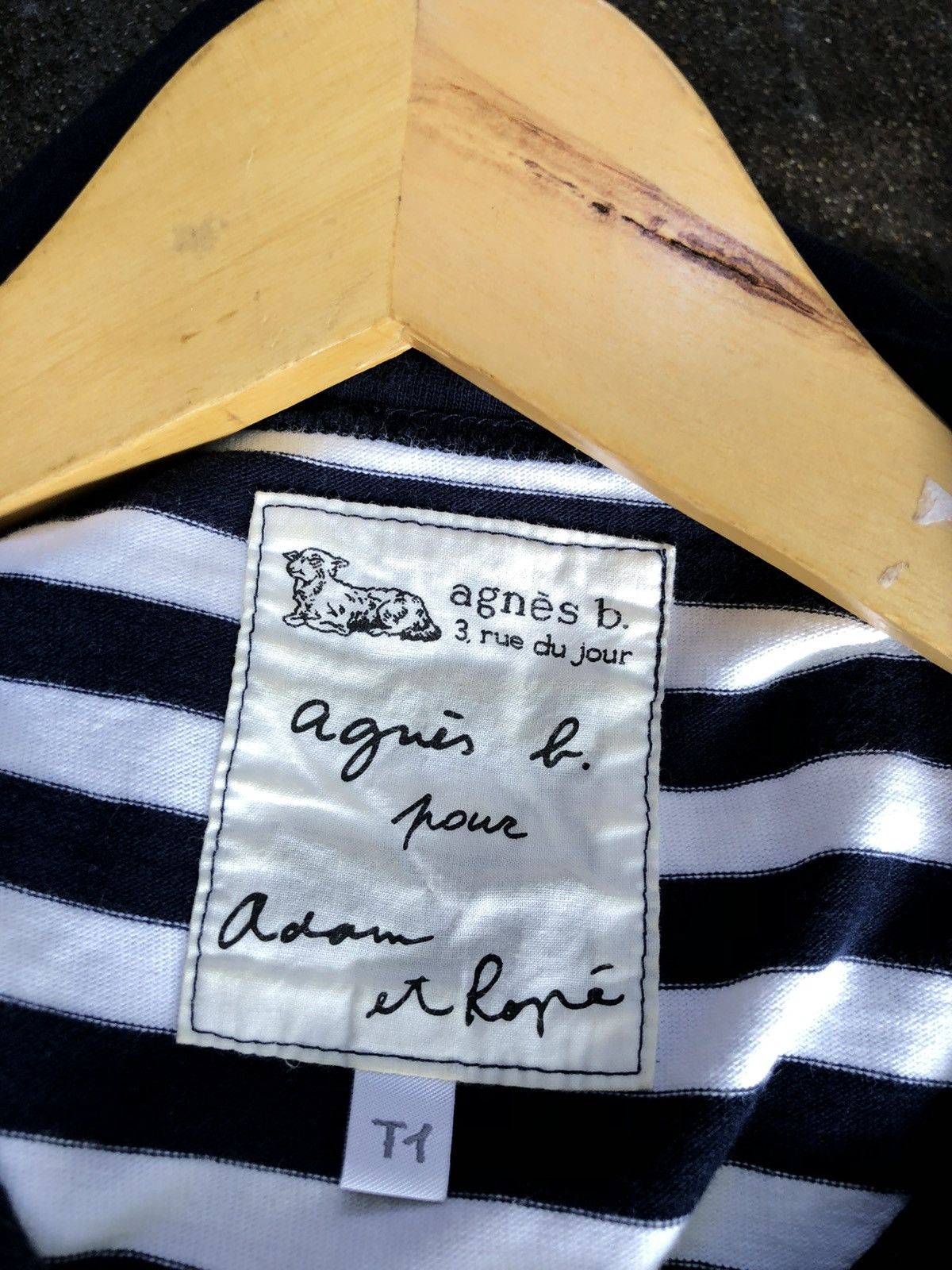 agnes b. AGNES B STRIPPED LONG SLEEVE KURTCOBAIN STYLE Size US M / EU 48-50 / 2 - 4 Thumbnail