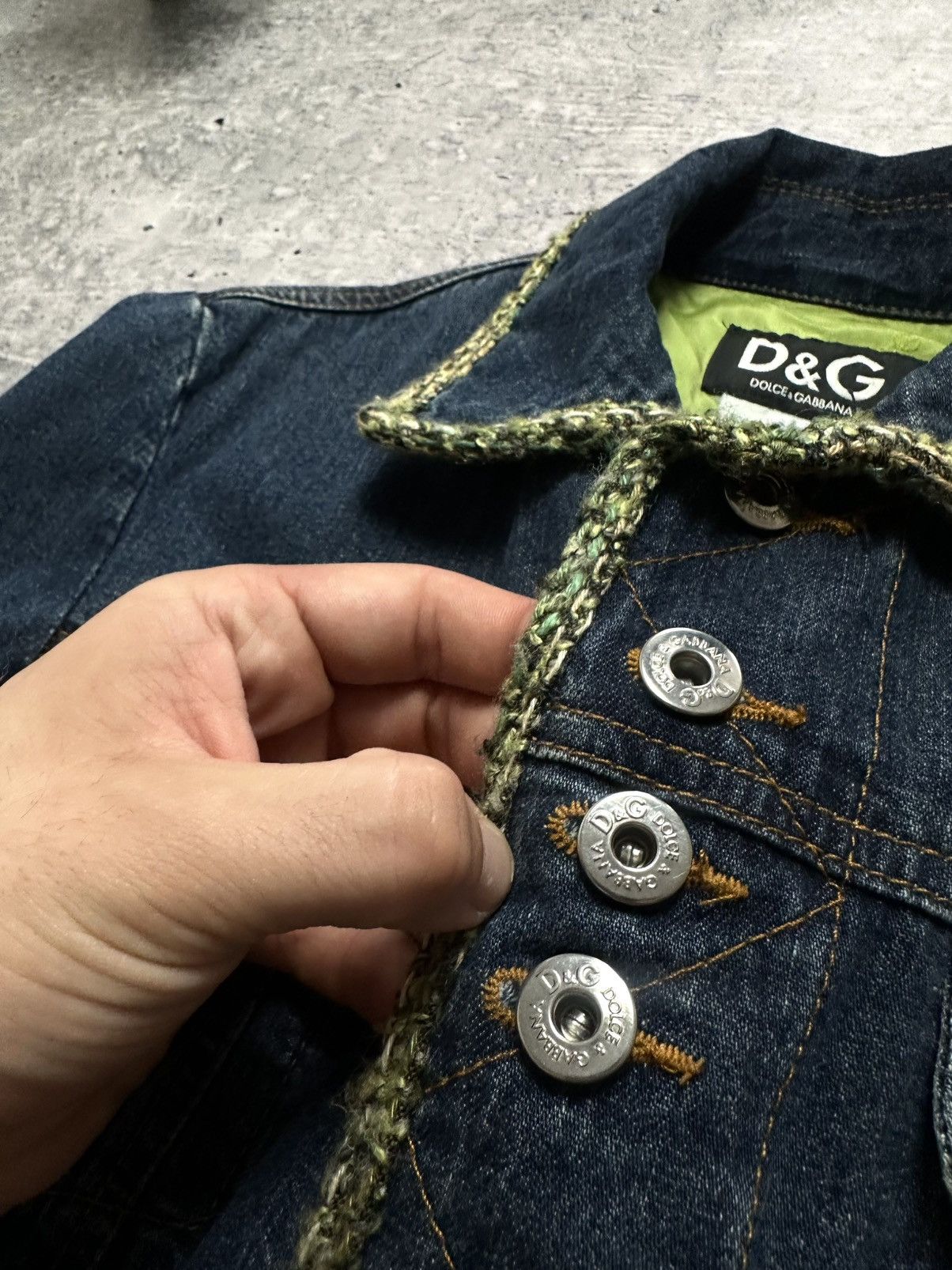 Dolce & Gabbana Vintage Dolce Gabbana Denim Wool Insert D&G Jacket Size XS / US 0-2 / IT 36-38 - 8 Thumbnail