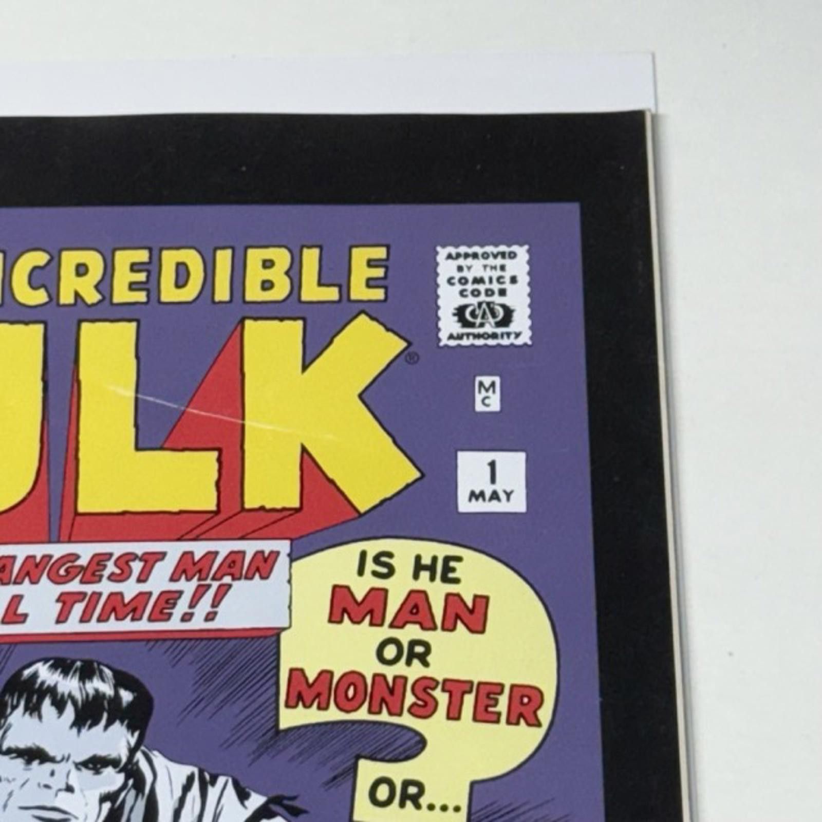 Marvel Comics Vtg MARVEL Incredible Hulk #1 NOV 12¢ 2004 NFR Reprint 1962 Size ONE SIZE - 3 Thumbnail