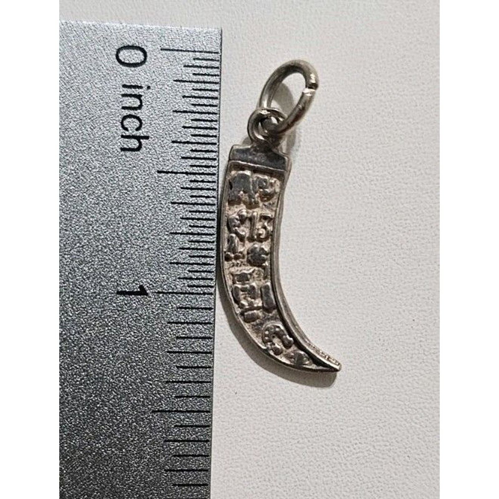 Other Italian Horn Good Luck Charm Pendant Silver 925 Size ONE SIZE - 4 Thumbnail