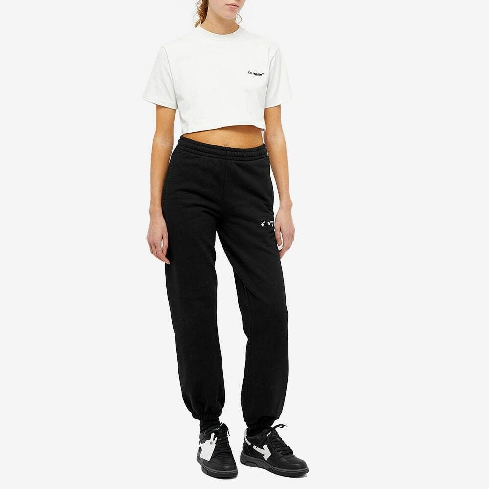 Off-White o1mle0425 Helvetica Cropped T-Shirt in White Size XS / US 0-2 / IT 36-38 - 3 Thumbnail