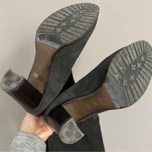 10 Corso Como Gray Suede Over The Knee Heeled Boots - 36 / 5.5-6US ​🇮🇹 Size US 6 / IT 36 - 8 Thumbnail
