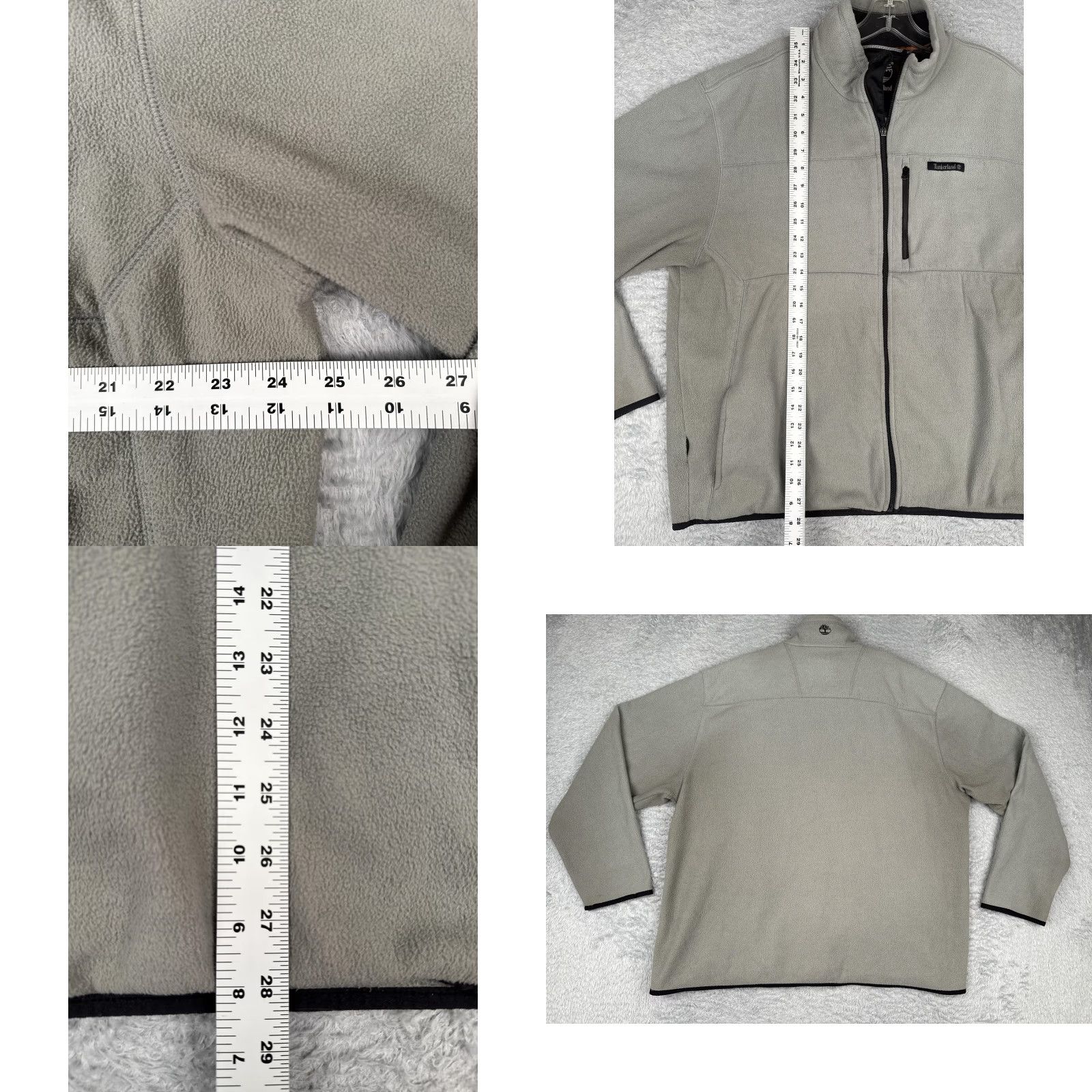 Timberland Timberland Jacket Mens XL Gray Fleece Full Zip Chest Pocket Outdoors Hiking Weatherproof Windbreaker Size US XL / EU 56 / 4 - 9 Thumbnail