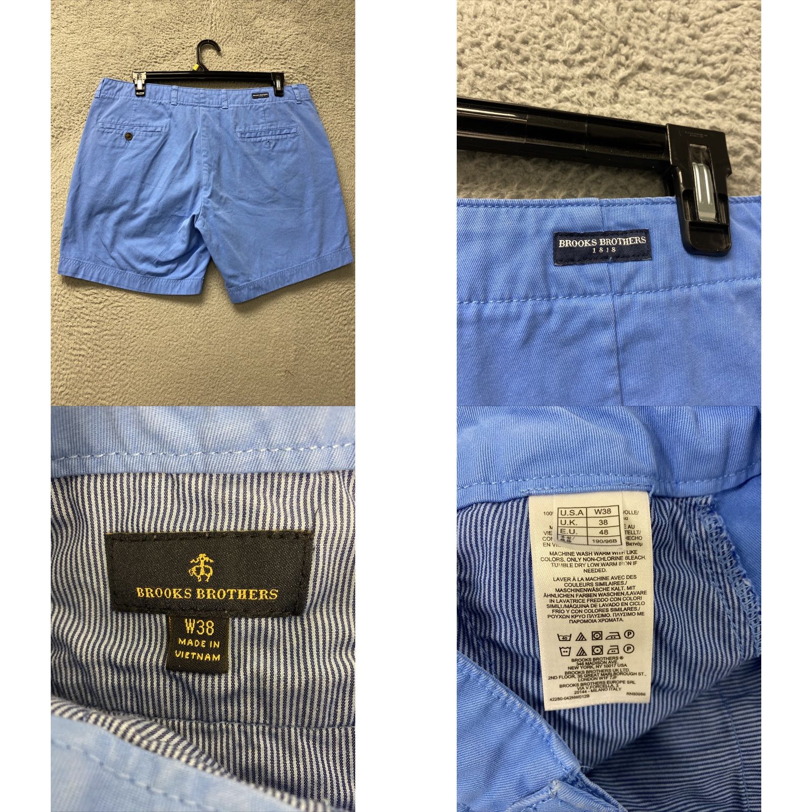 Brooks Brothers VINTAGE? No. Brooks Brothers Shorts Mens 38 Blue Bermuda Chino Zip Fly Casual Regular 8in Inseam Men M Size US 38 / EU 54 - 8 Thumbnail