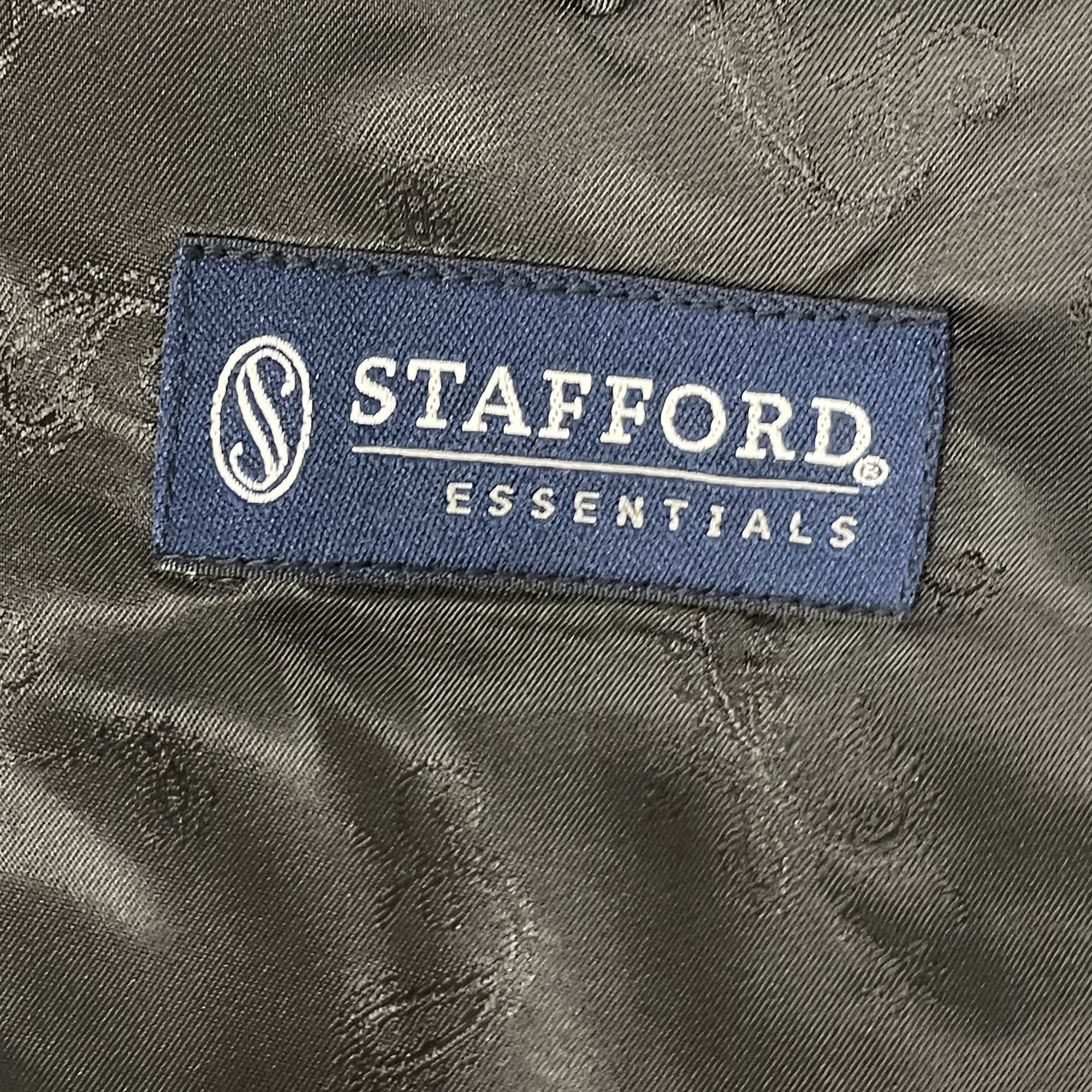 Stafford Stafford Black Sport Coat CORDUROY Modern Cotton Jacket Size 44R - 7 Thumbnail