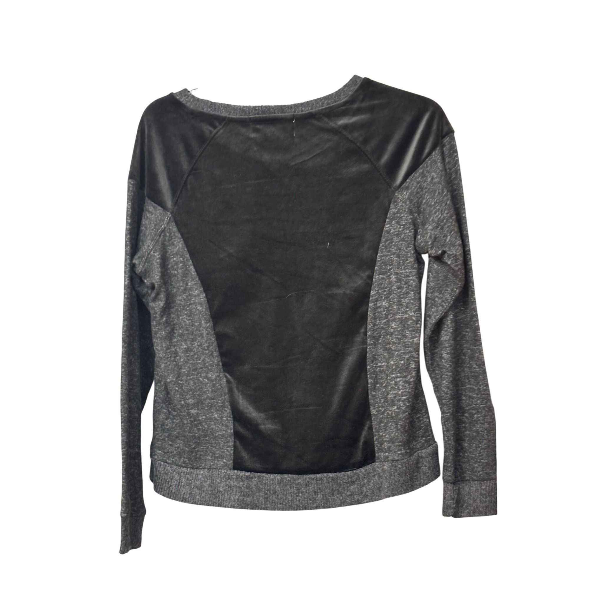 Other Hippie Rose Juniors' Velvet Inlay Raglan Sleeve Top, Black, Size M / US 6-8 / IT 42-44 - 4 Thumbnail
