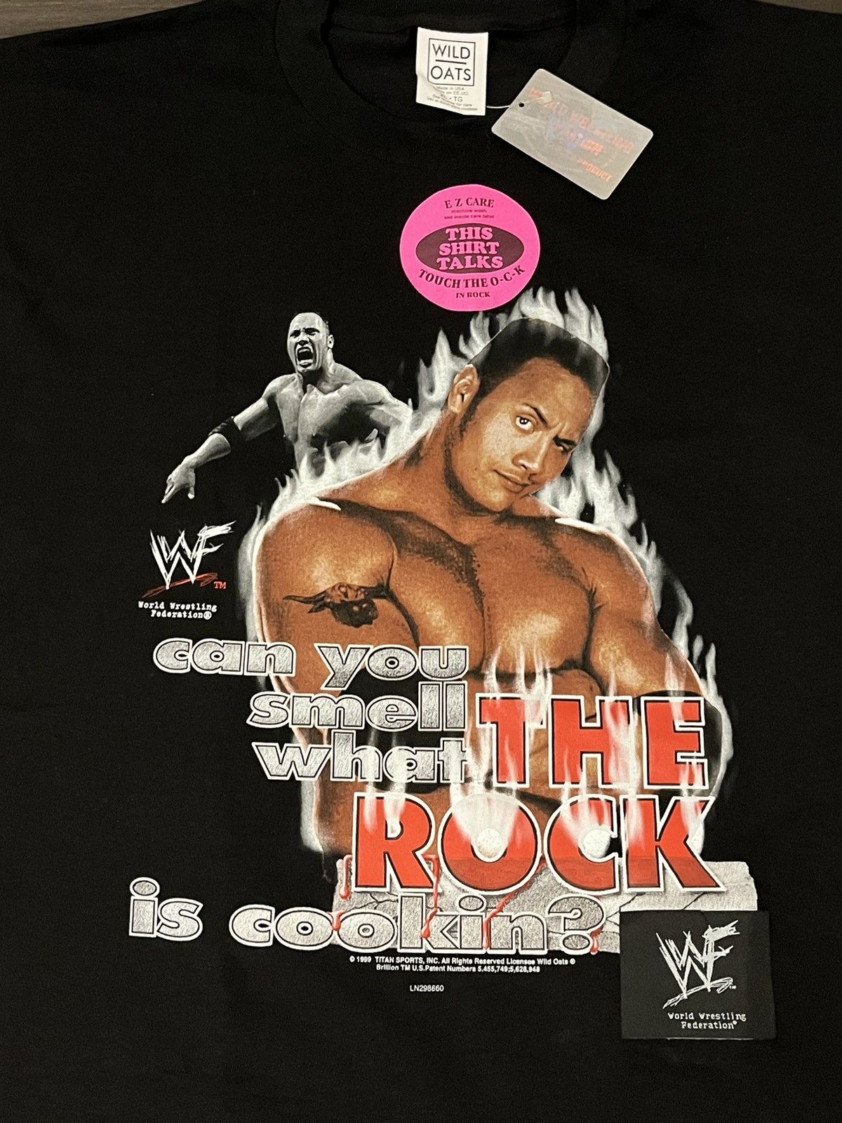 WWF 1999 WWF The Rock Voice Box T-Shirt, NWT, Size XL | Grailed