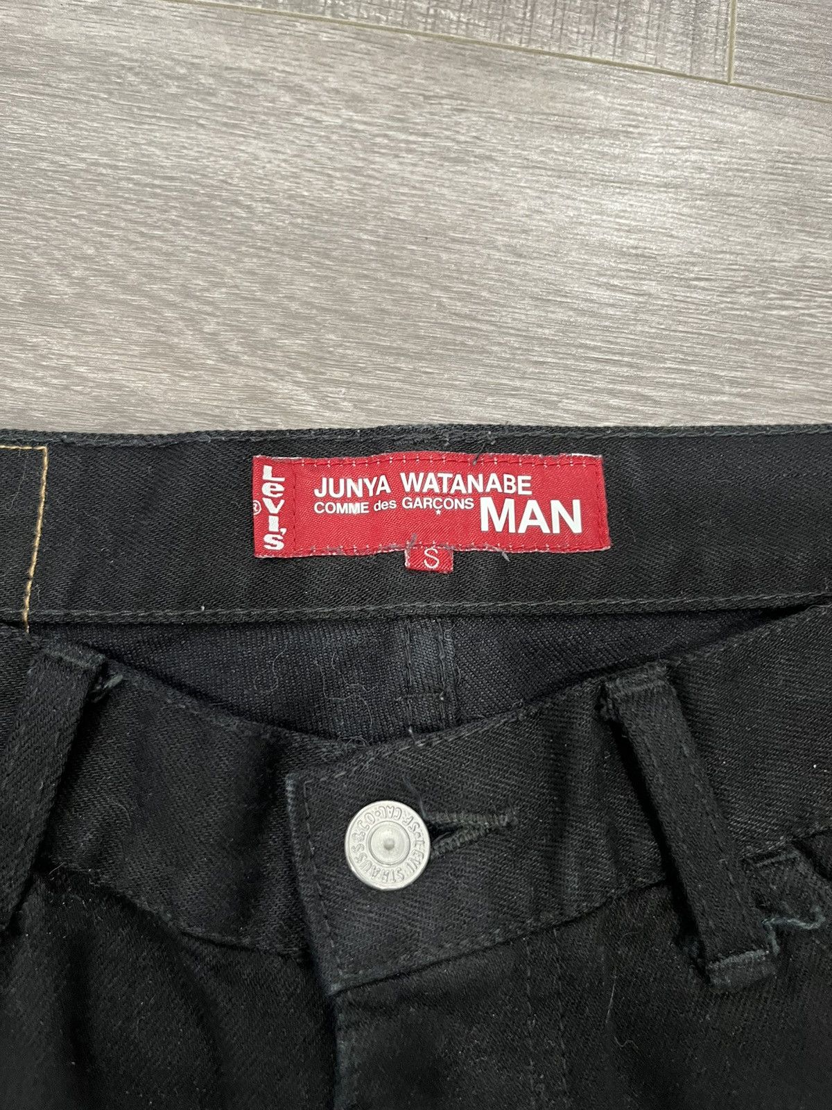 Comme des Garcons × Junya Watanabe Junya Watanabe Black Leather Patch Jeans Size US 32 / EU 48 - 7 Thumbnail