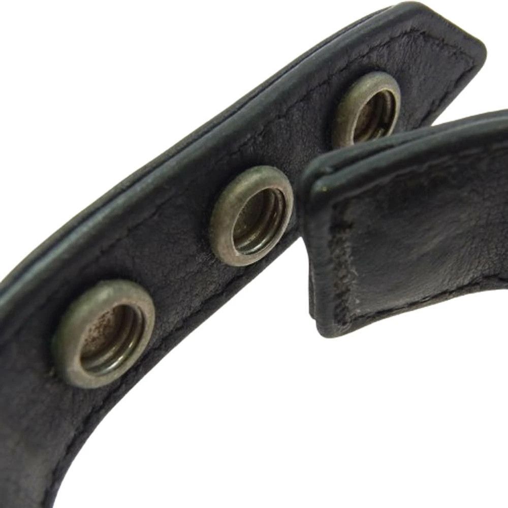 アクセサリー Chrome Hearts 3 Button 2 Snap Leather Chrome Hearts 3BTN 2SNP Heart 3 Button Snap Leather Bracelet for