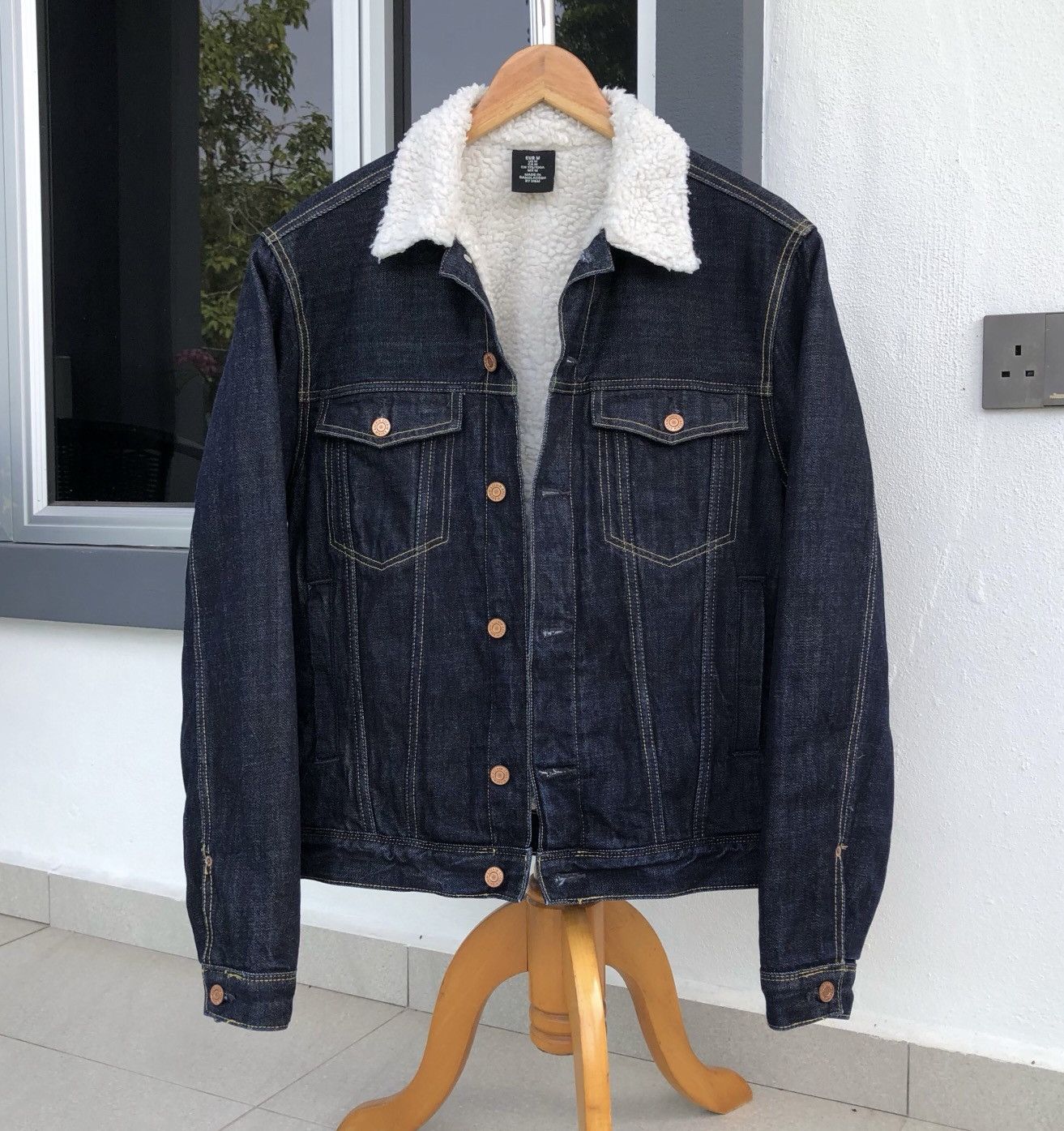 Japanese Brand H&M Sherpa Trucker Denim Jacket Size US M / EU 48-50 / 2 - 2 Thumbnail