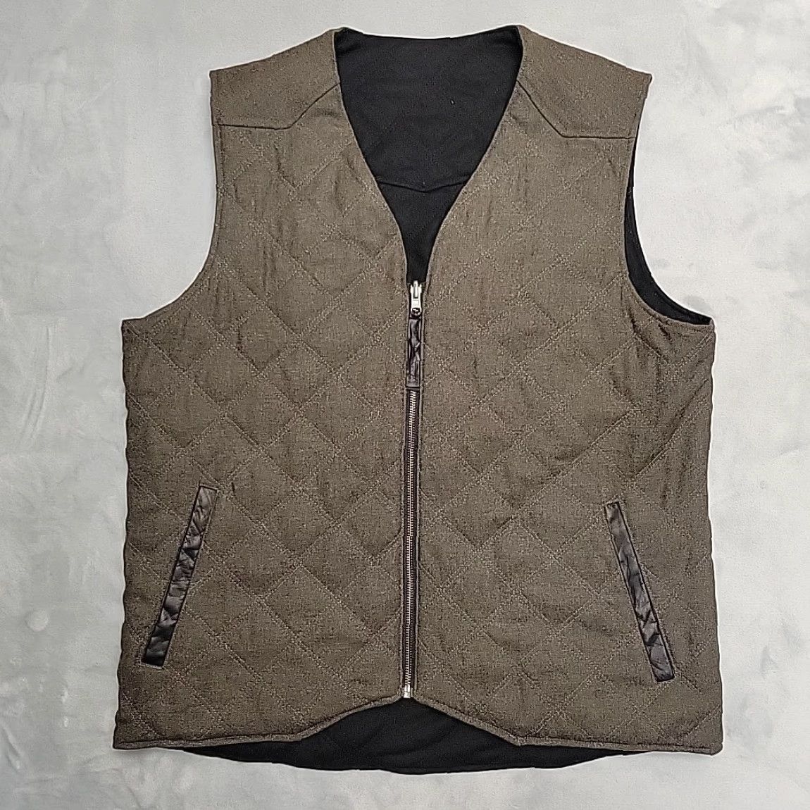 Vintage VINTAGE Schnee's Vest Mens L Black Wool Reversible Bozeman Montana Western Full Zip Size US L / EU 52-54 / 3 - 3 Thumbnail