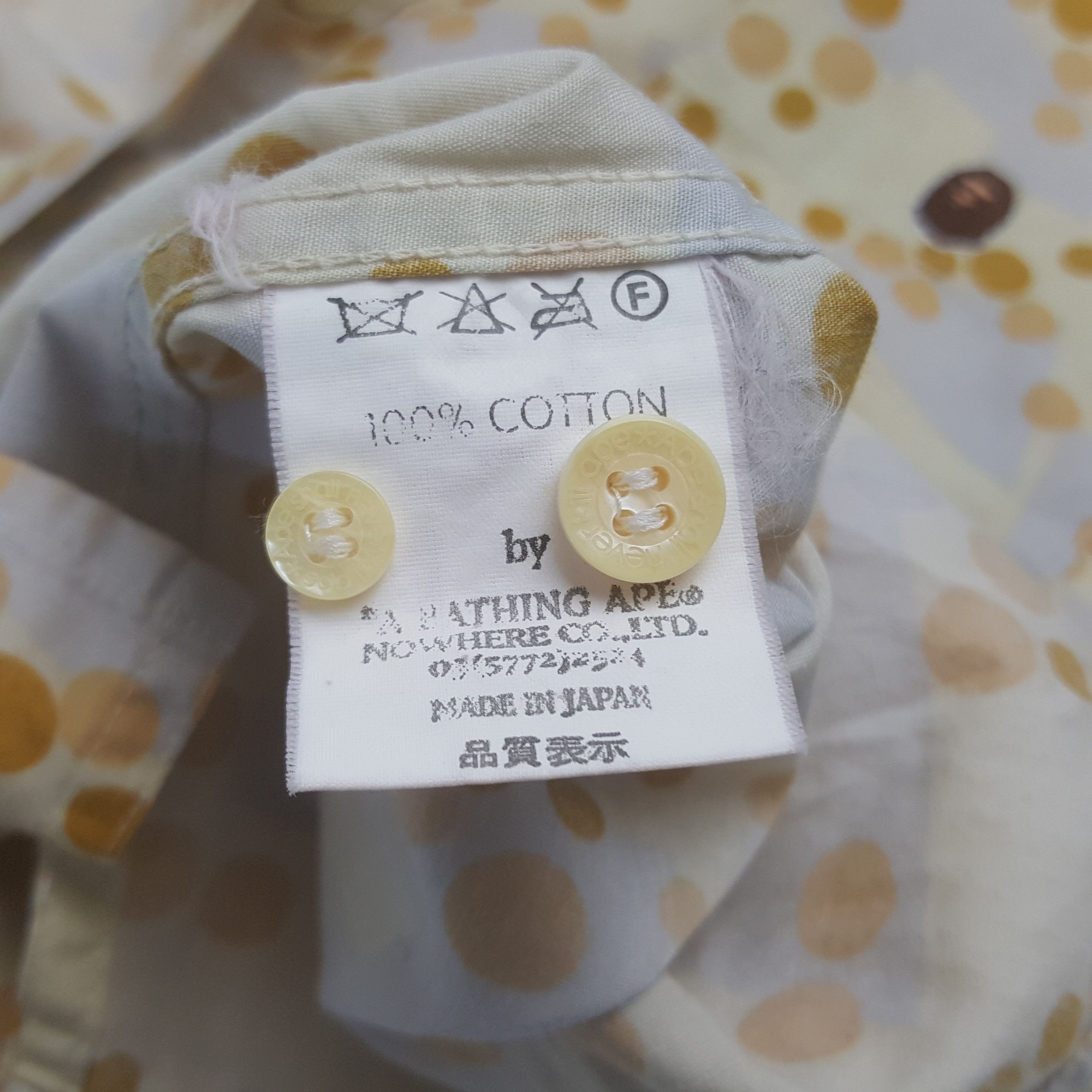 Bape Vintage A Bathing Ape Button Up Polkadot Shirt C312N69 Size US S / EU 44-46 / 1 - 7 Thumbnail