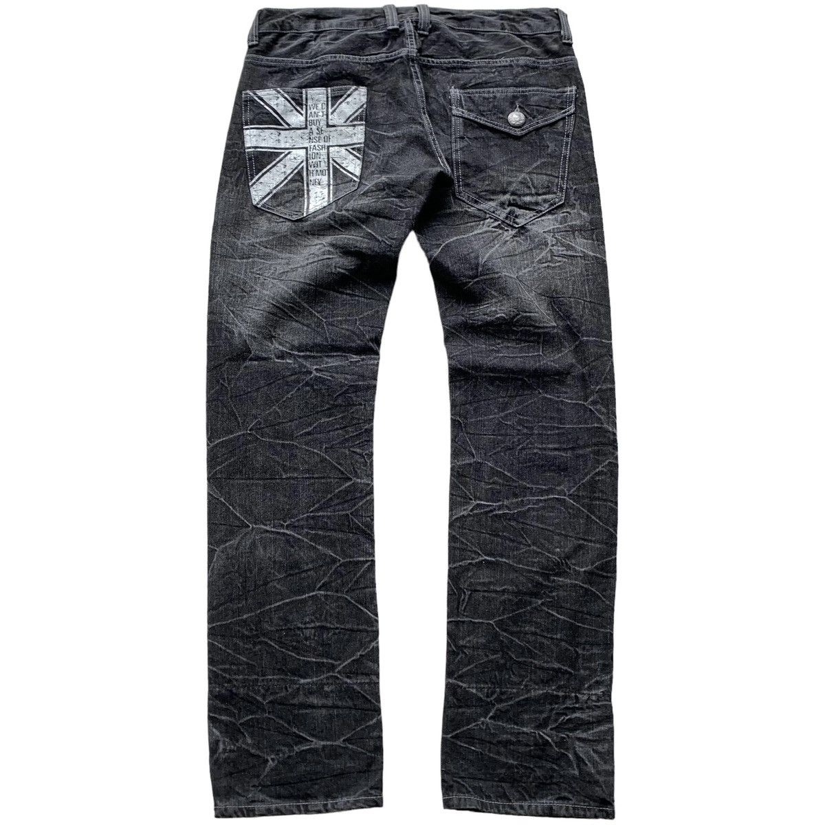 If Six Was Nine × Japanese Brand × Vintage 2000s Japanese Brand Jack Serika Poems Black Wash Jeans Size US 34 / EU 50 - 5 Thumbnail