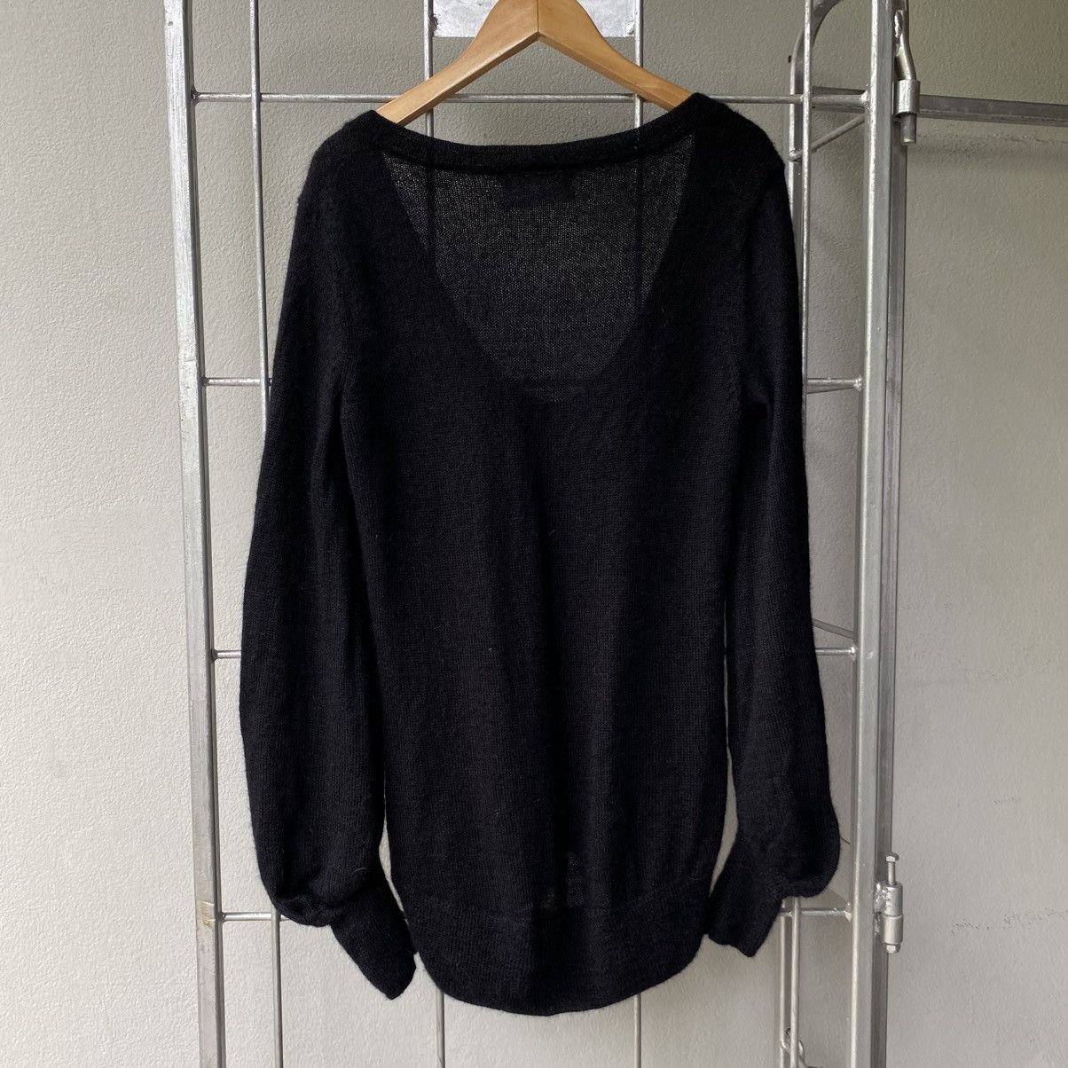 Tsumori Chisato TSUMORI CHISATO Black Soft Mohair V-Neck Knit Sweater Size XS / US 0-2 / IT 36-38 - 5 Thumbnail