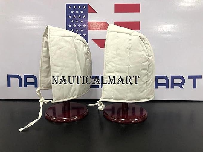 Other NauticalMart Cotton Padded Coif Arming Cap White Size ONE SIZE - 4 Thumbnail