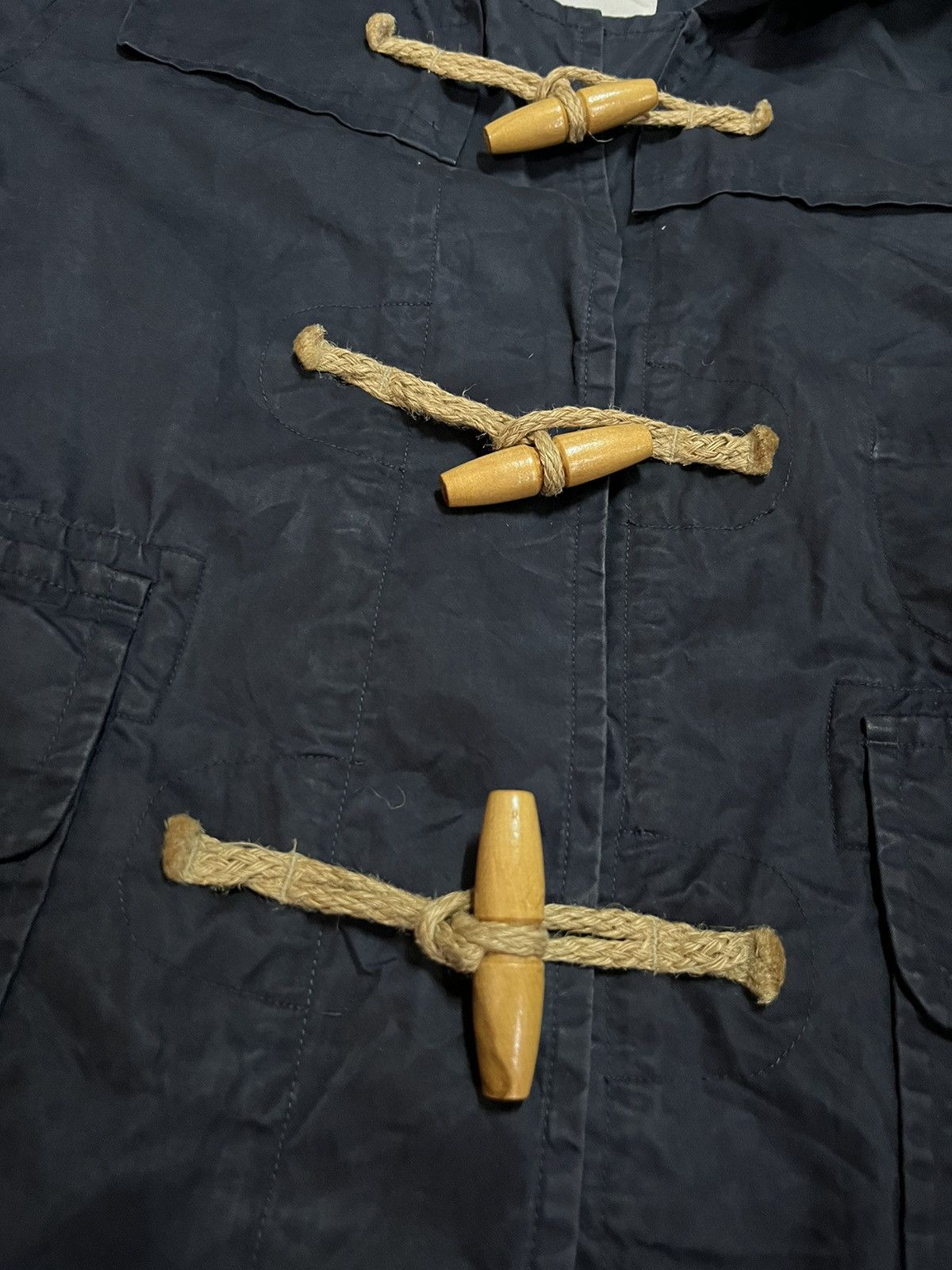 Margaret Howell × Vintage Margaret Howell Duffle Coat Toggle Button Hoodie Jacket Size S / US 4 / IT 40 - 4 Thumbnail