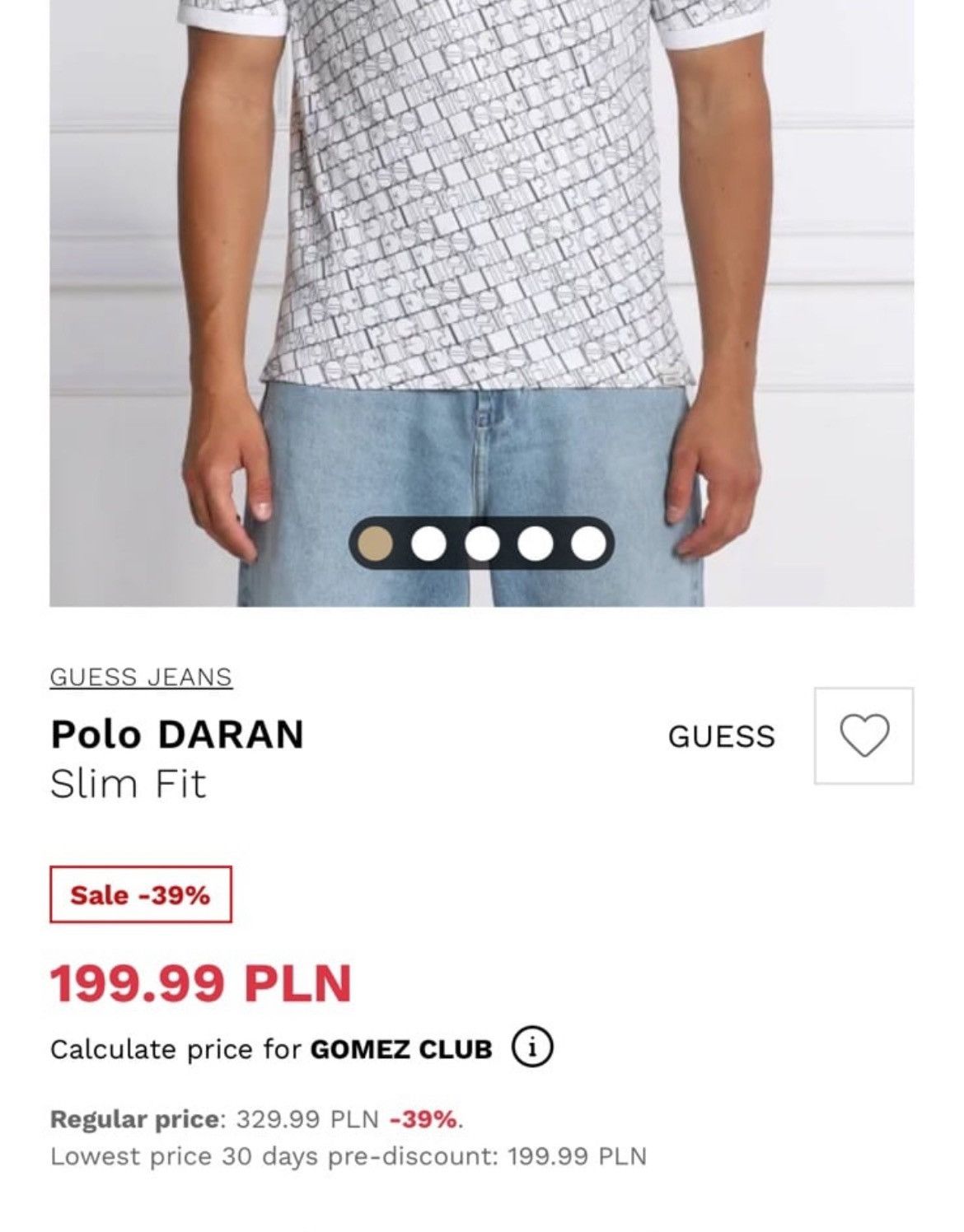 Guess GUESS JEANS Polo DARAN Slim Fit Size US M / EU 48-50 / 2 - 5 Thumbnail