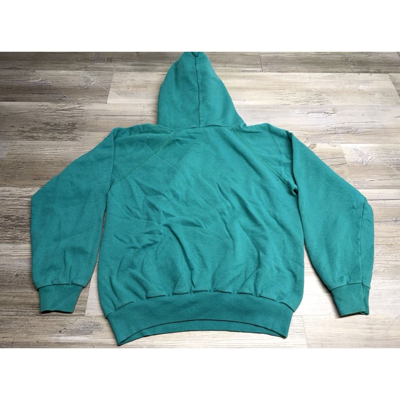 Hanes VINTAGE Hanes Beach Club Sweatshirt Hoodie Mens Unisex Adults Size M Green 80s Puff Print Retro Logo Graphic Print College Grunge Americana USA Size US M / EU 48-50 / 2 - 2 Thumbnail