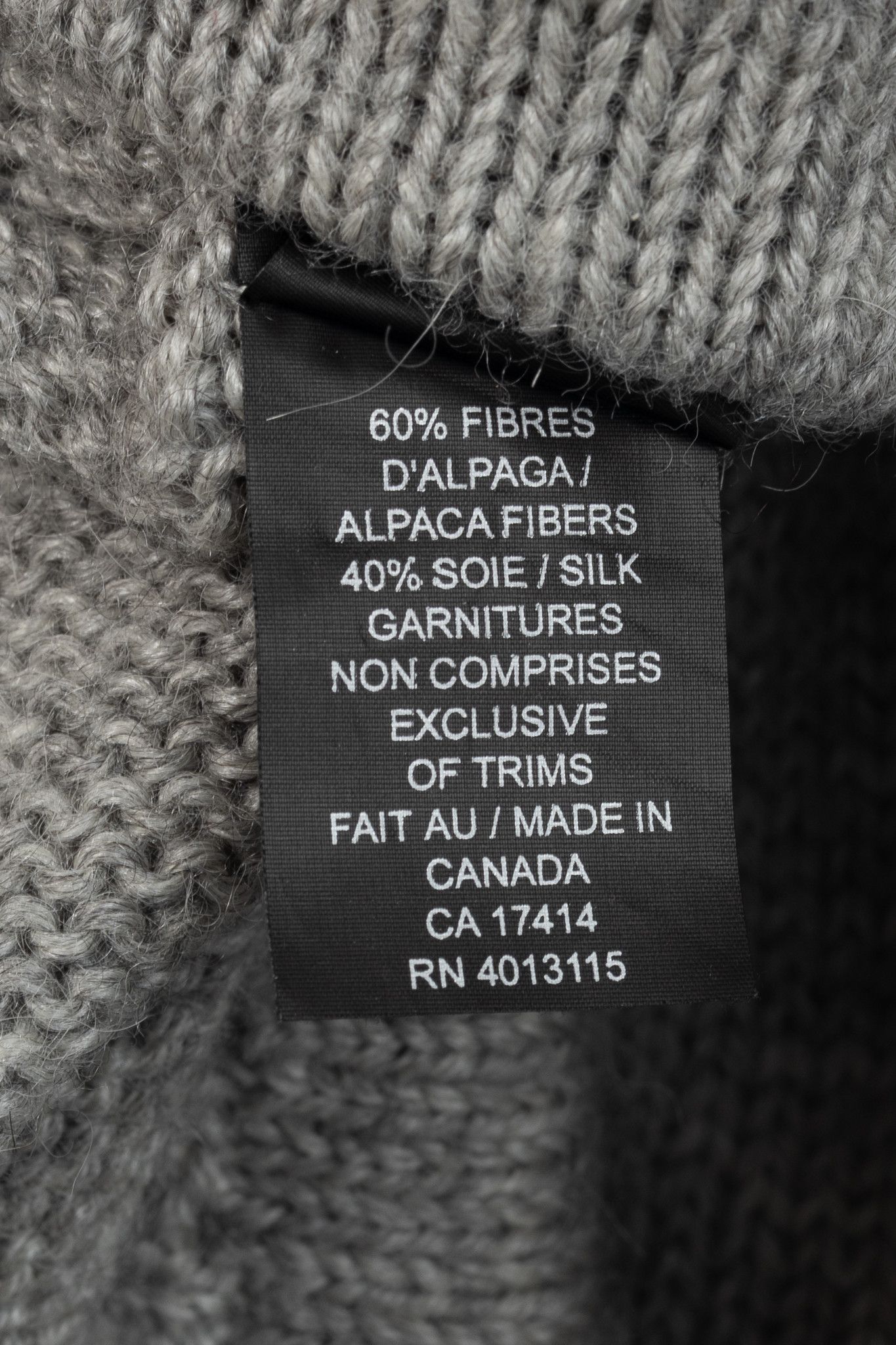 Marie Saint Pierre Marie Saint Pierre Grey Alpaca & Silk High-Neck Sweater Size S / US 4 / IT 40 - 9 Thumbnail