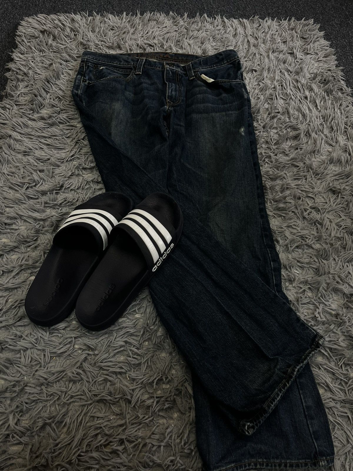 Vintage Baggy dark blue jeans Size US 34 / EU 50 - 2 Thumbnail