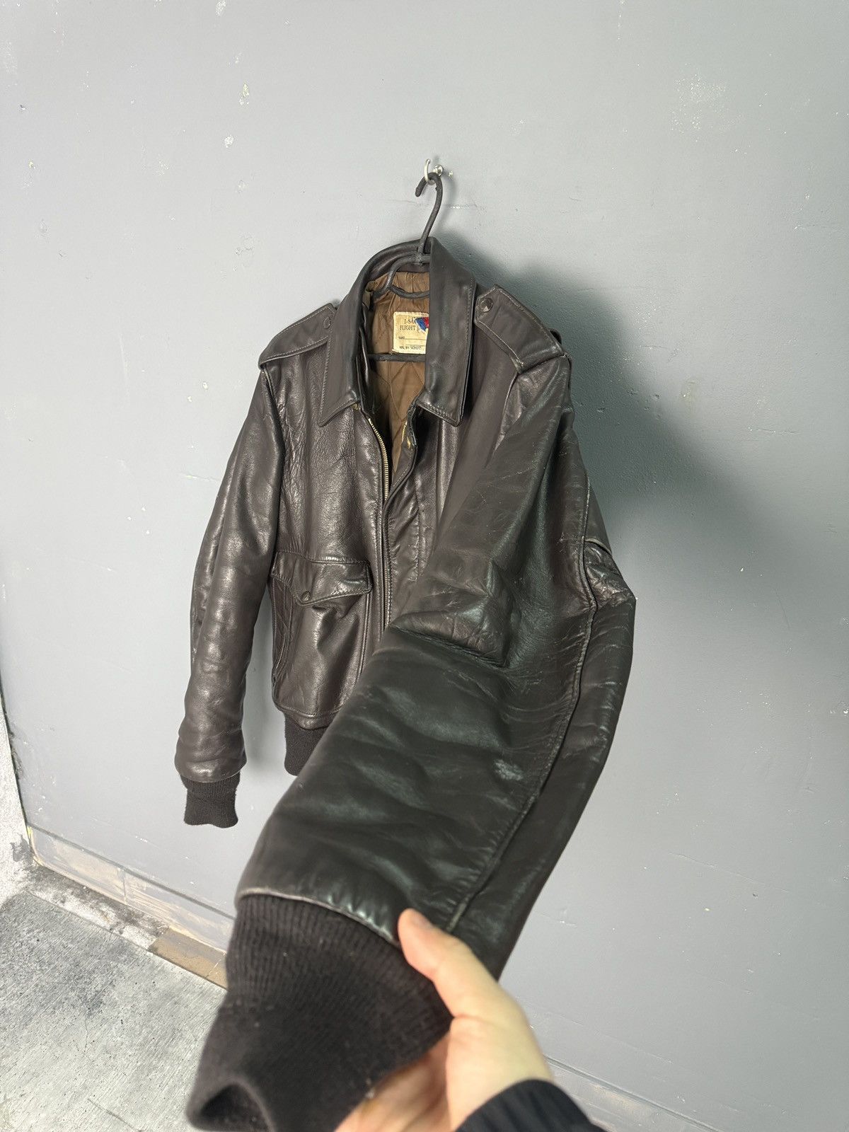 Schott 70-x Schott Distressed Leather Jacket Bomber Brown Aviator Size US M / EU 48-50 / 2 - 6 Thumbnail