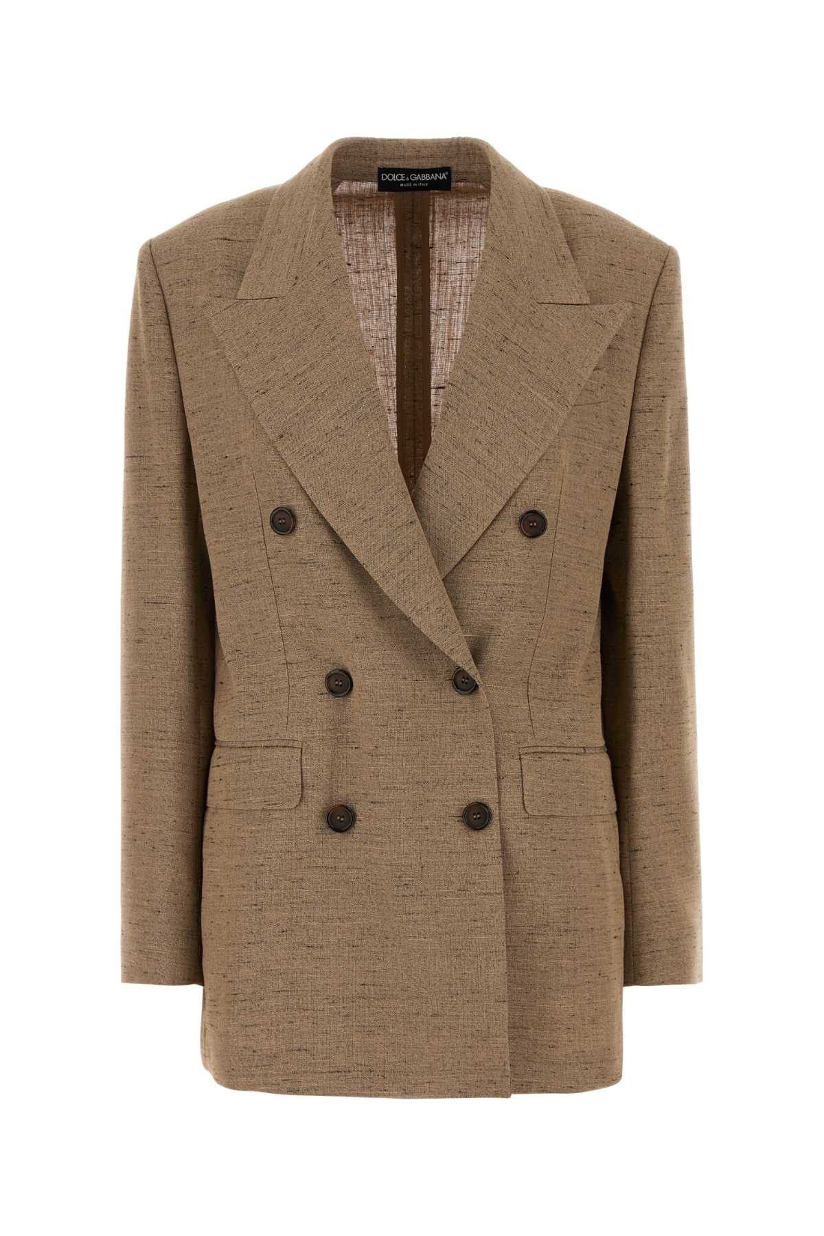 Dolce & Gabbana Biscuit Tweed Blazer Size XS / US 0-2 / IT 36-38 - 1 Thumbnail