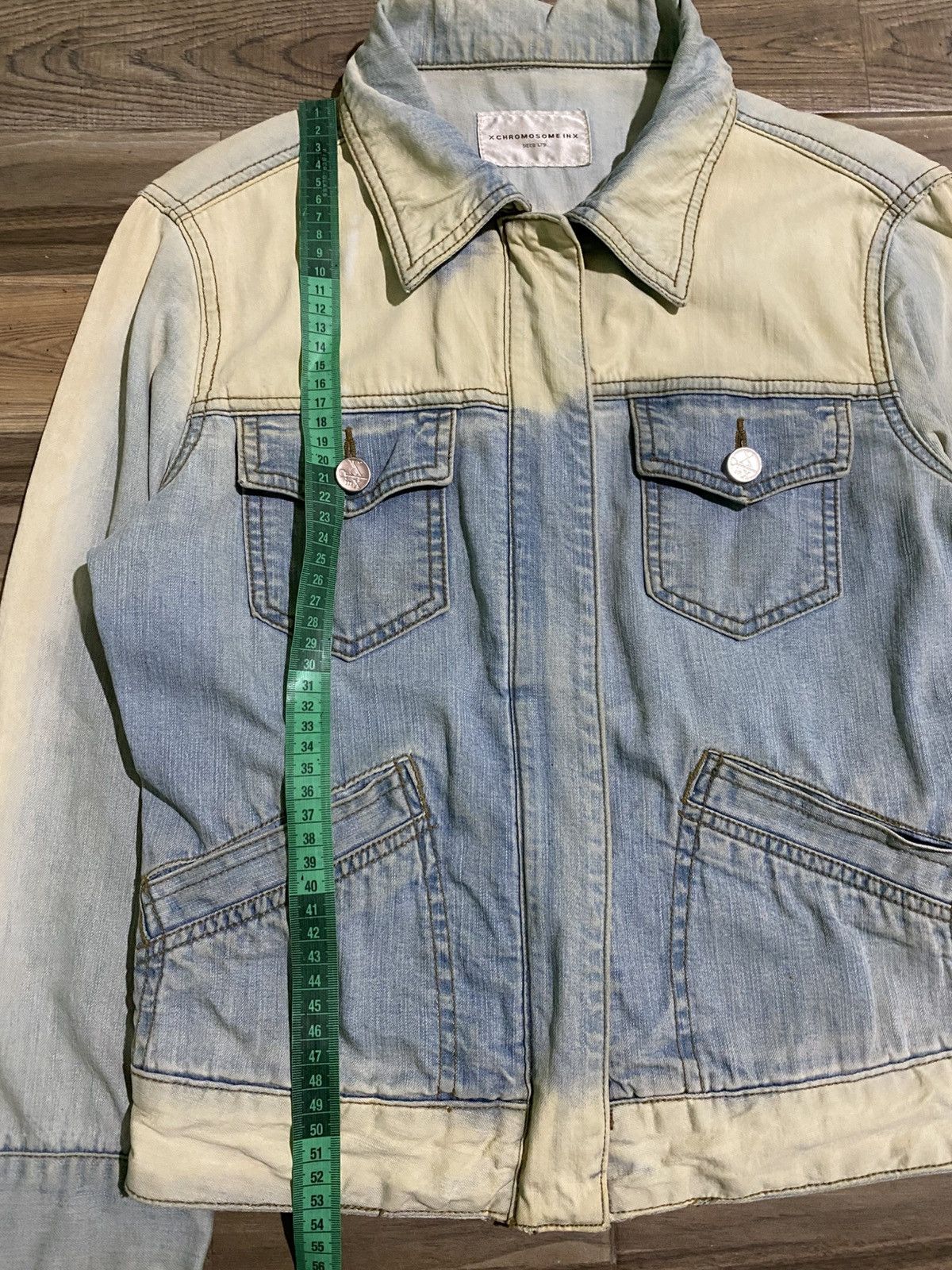 Le Grande Bleu (L.G.B.) X CHROMOSOME IN X ZIP DENIM JACKET BLUE WASH FADED Size ONE SIZE - 12 Thumbnail