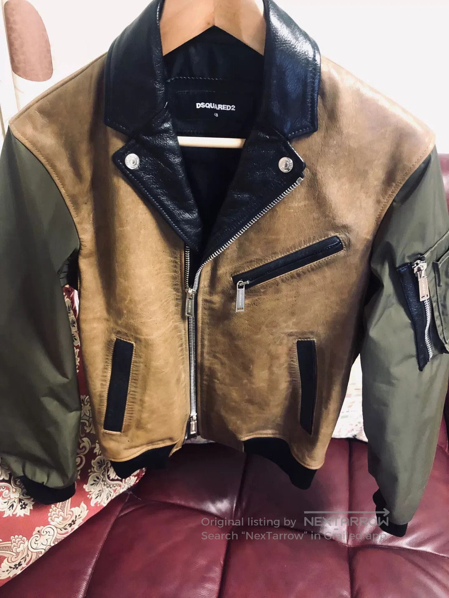 Dsquared2 dsquared2 Biker Bomber Leather Jacket. Size US M / EU 48-50 / 2 - 1 Thumbnail