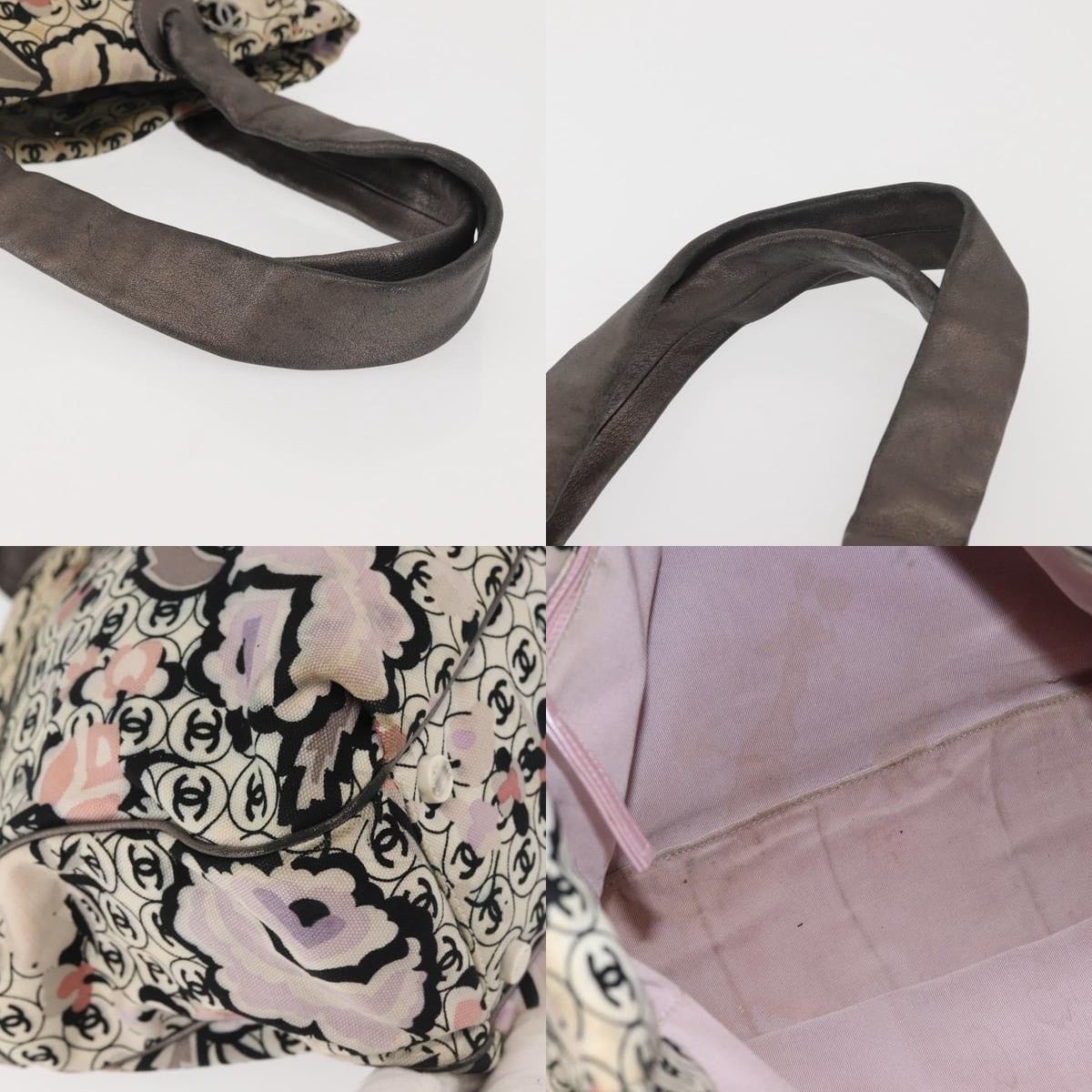 Chanel Chanel Tote Bag Canvas Multicolor Silver CC Size ONE SIZE - 4 Thumbnail