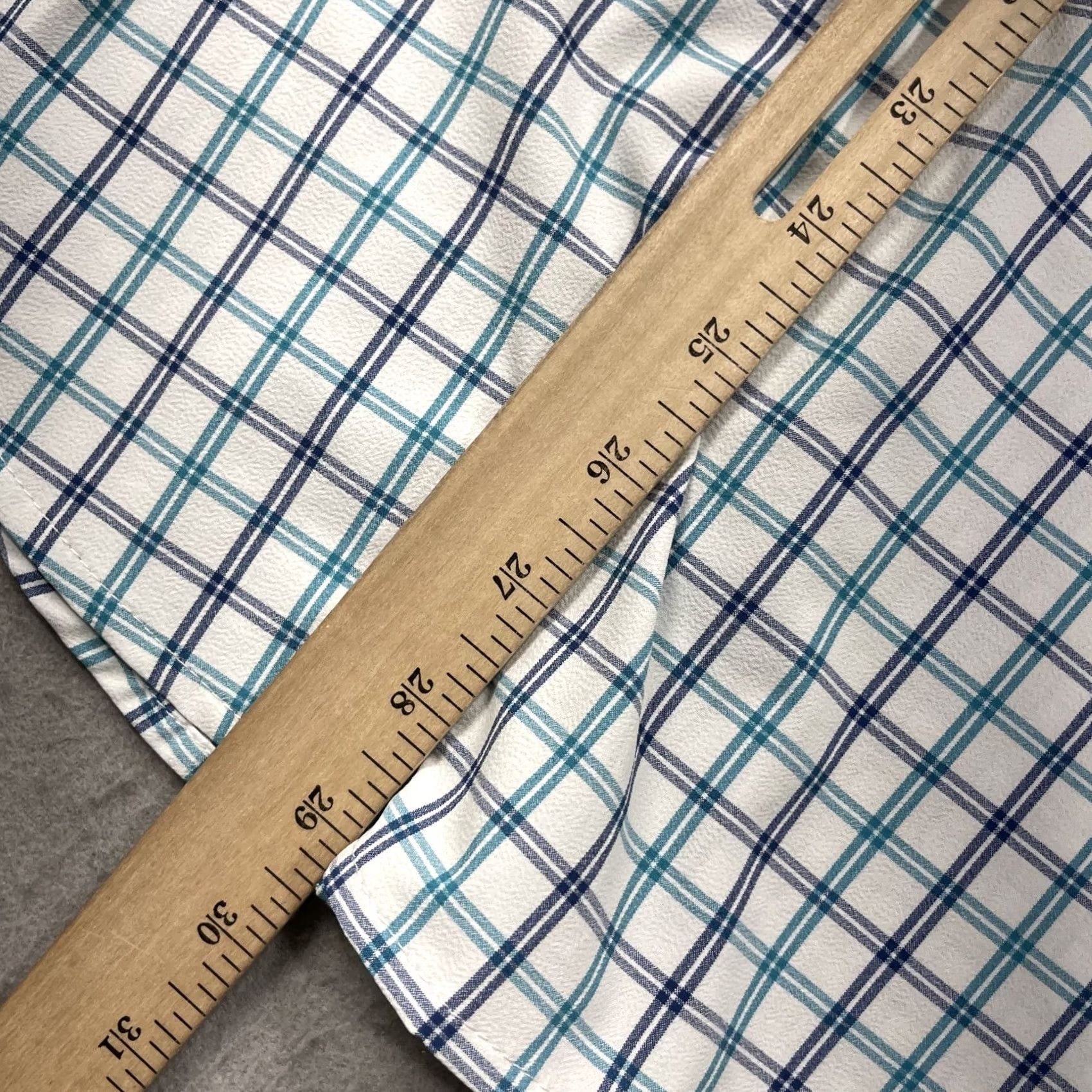 Mizzen+Main Mizzen+Main Shirt Mens 2XL Trim Fit White Blue Check Button-Up Casual Preppy Spring Summer Fall Whitespace Womens Mens Girls Century Size US XXL / EU 58 / 5 - 8 Thumbnail