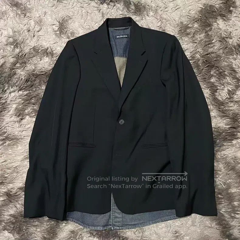 Balenciaga Balenciaga Denim patchwork jacket Size US S / EU 44-46 / 1 - 1 Thumbnail