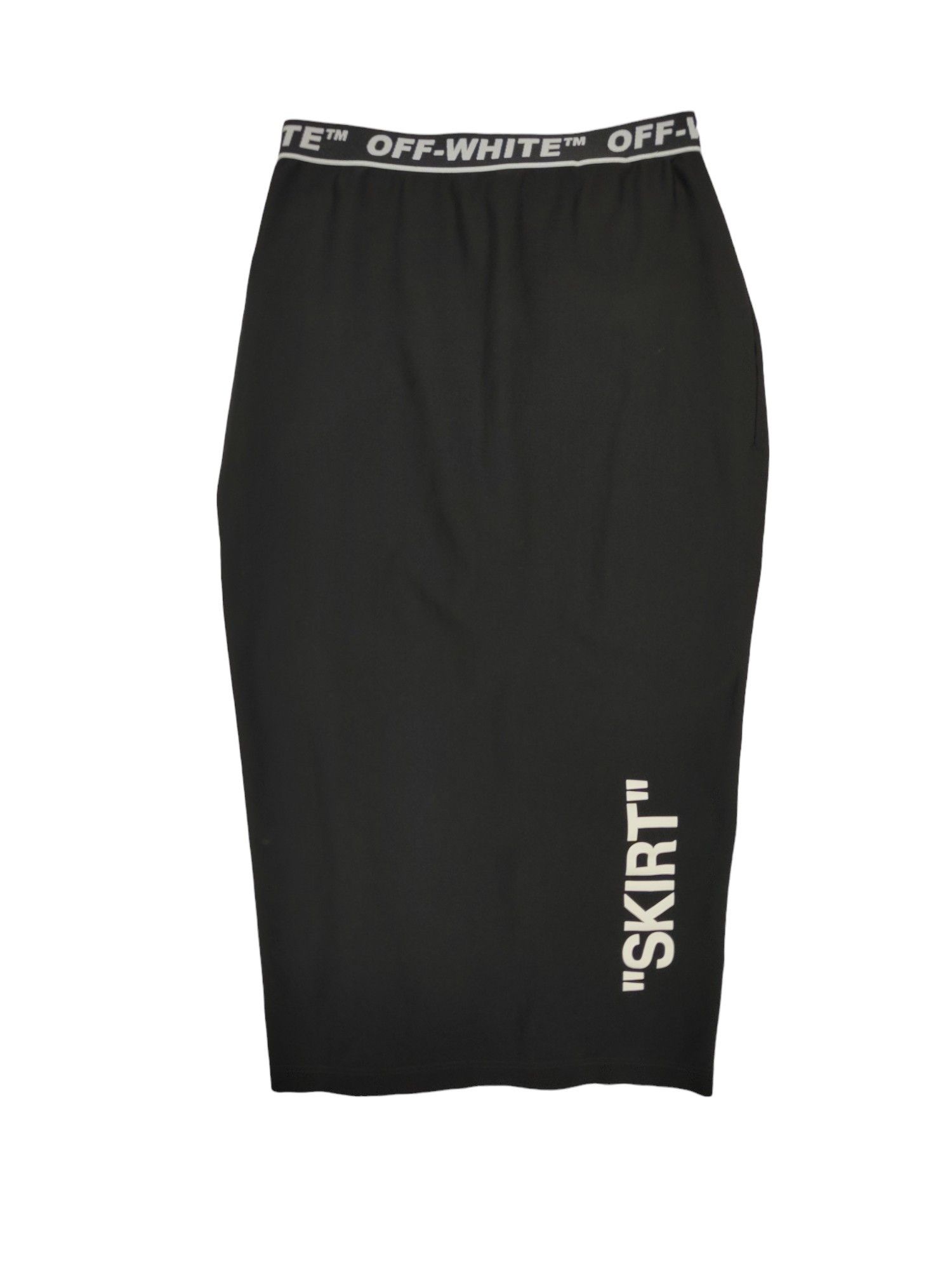 Off-White Black Mid Length Pencil Skirt Size 26" / US 2 / IT 38 - 1 Thumbnail