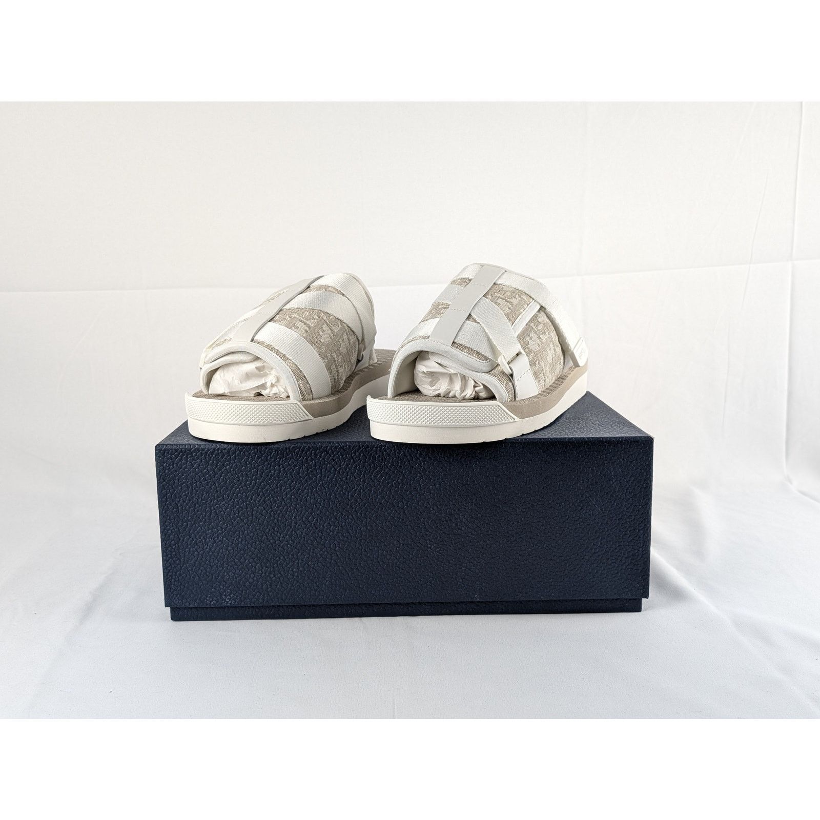 Dior o1rshd1 Sandal M-Alpha Sandal in Beige/White Size US 7 / EU 40 - 15 Thumbnail