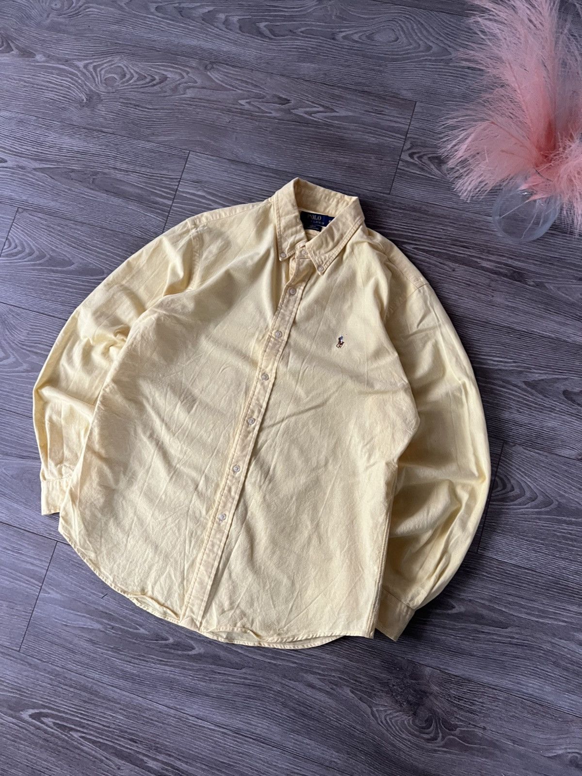 Polo Ralph Lauren × Ralph Lauren ‼️Polo Ralph Lauren RRL Multicolor Logo Lemon Shirt‼️ Size US XL / EU 56 / 4 - 4 Thumbnail