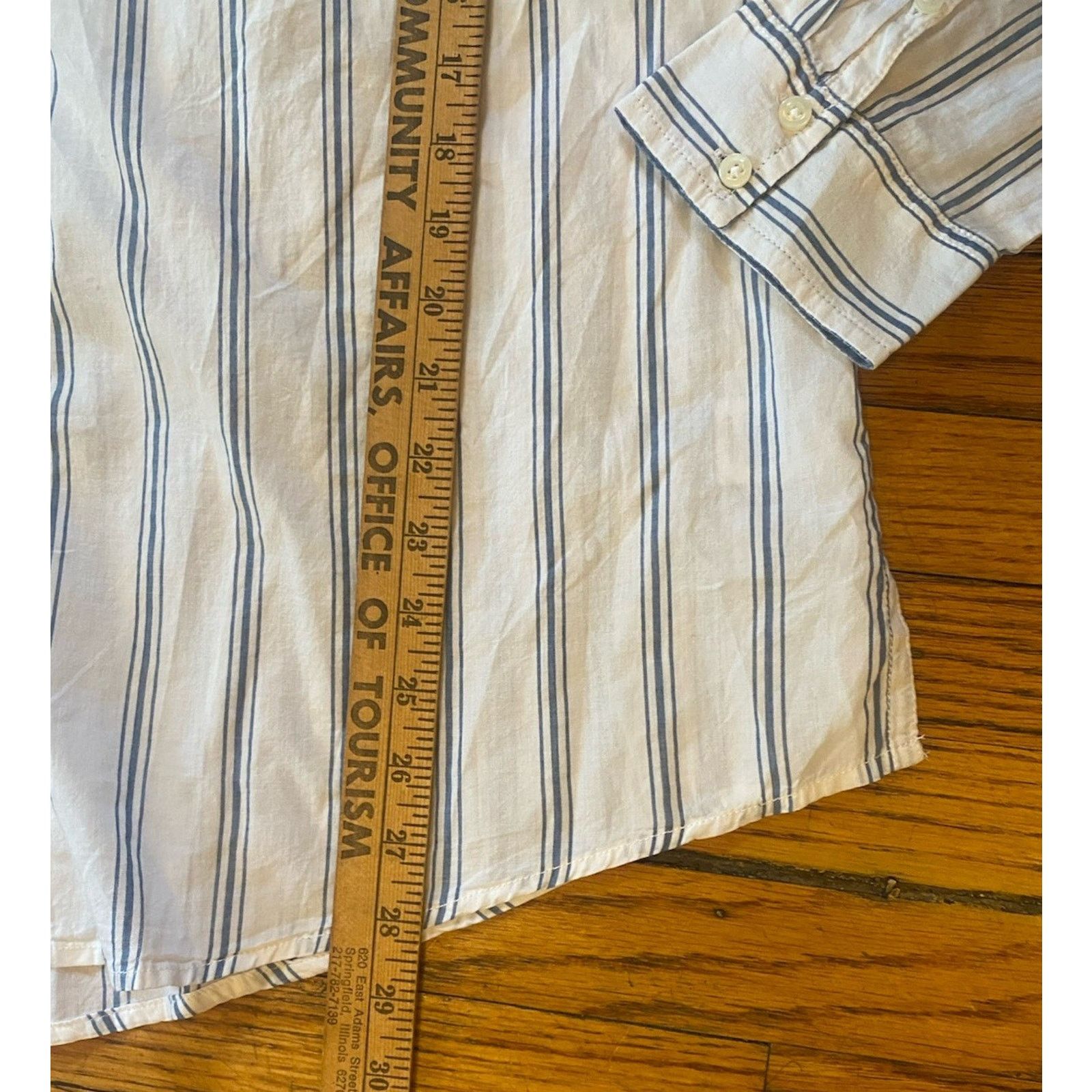 St. Johns Bay NWT St Johns Bay Button Up Stripe Shirt Womens XXLT Blue Size XXL / US 16-18 / IT 52-54 - 6 Thumbnail