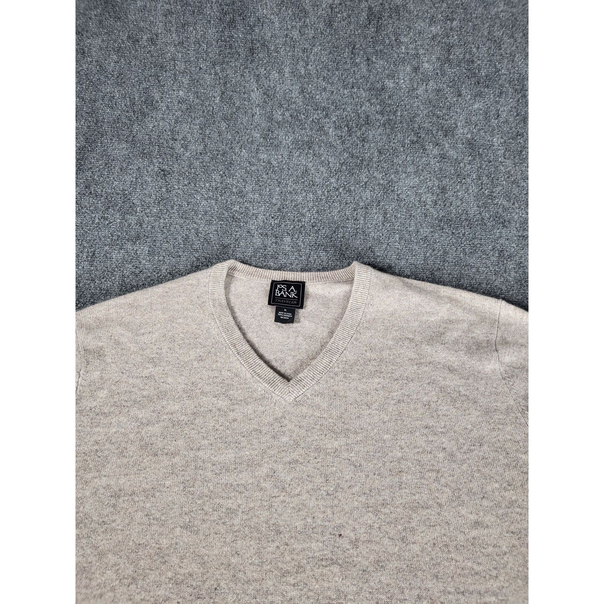Jos. A. Bank Jos A. Bank Traveler Cashmere Sweater Men Sz XL Tight Knit V Size US XL / EU 56 / 4 - 2 Thumbnail