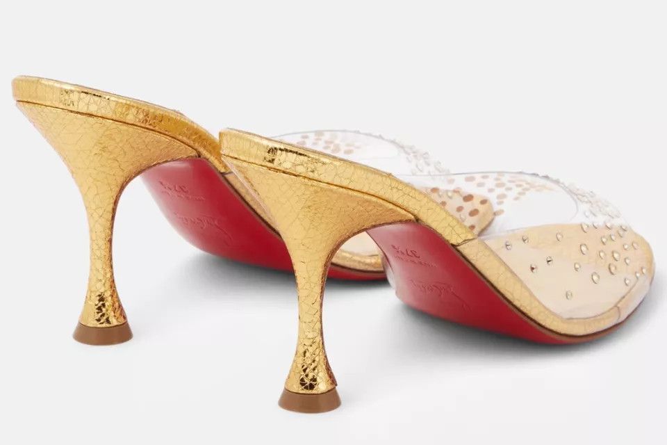 Christian Louboutin o1s1wg110924 Strass Mules in Golden Size US 6 / IT 36 - 2 Thumbnail