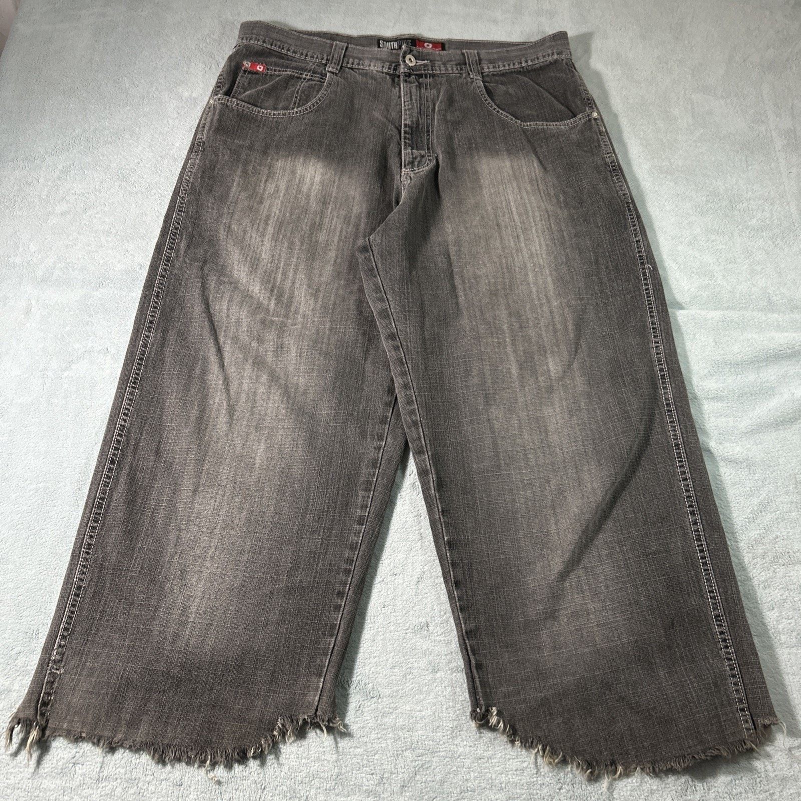 Southpole Southpole Red Tab Beyond Baggy Jeans 38x25 Raw Hems Wide Size US 38 / EU 54 - 11 Thumbnail