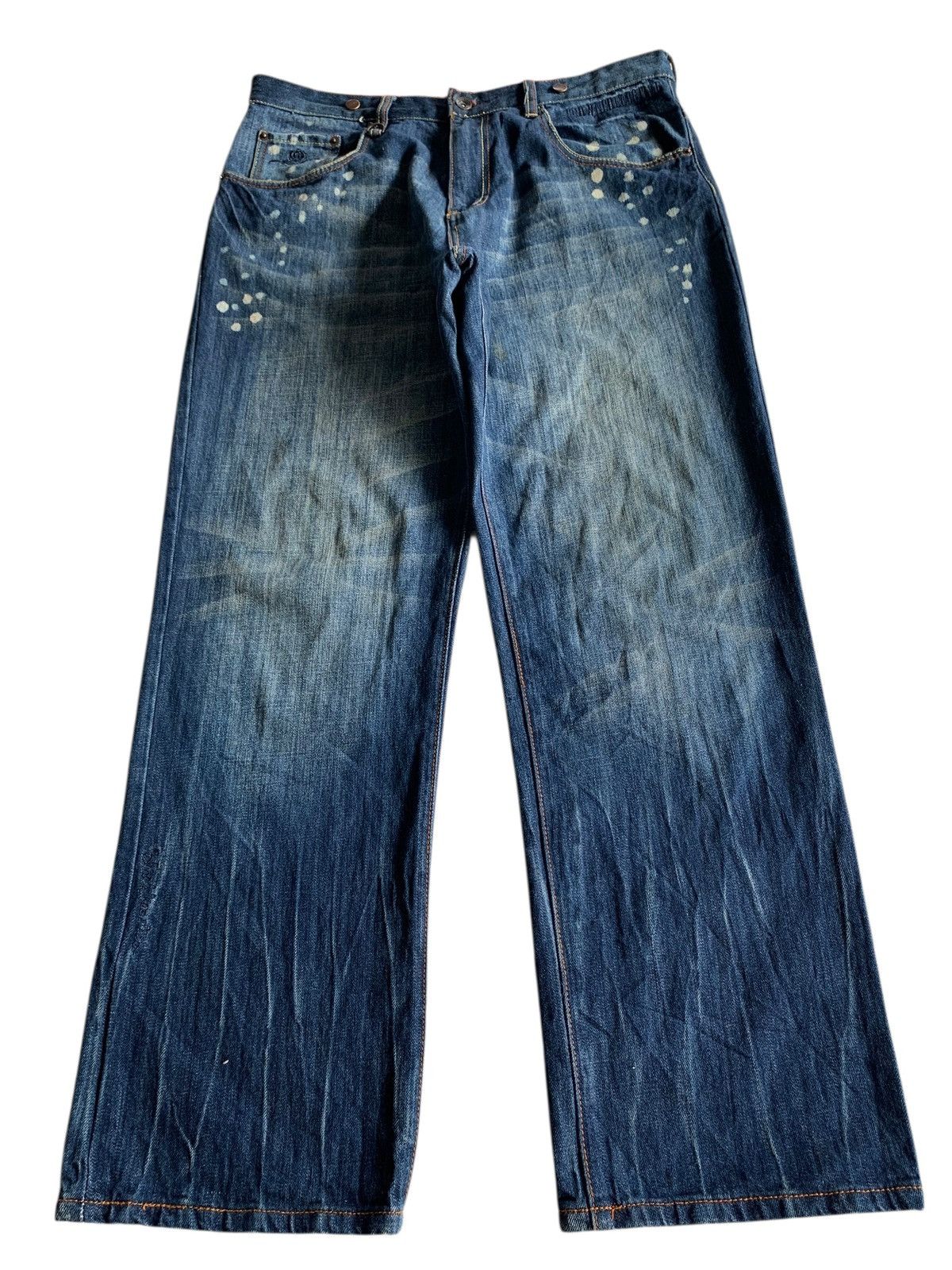 If Six Was Nine CROWN COLLECTIVE BIG SKULL PUNK JAPANESE DISTRESSED DENIM Size US 34 / EU 50 - 4 Thumbnail