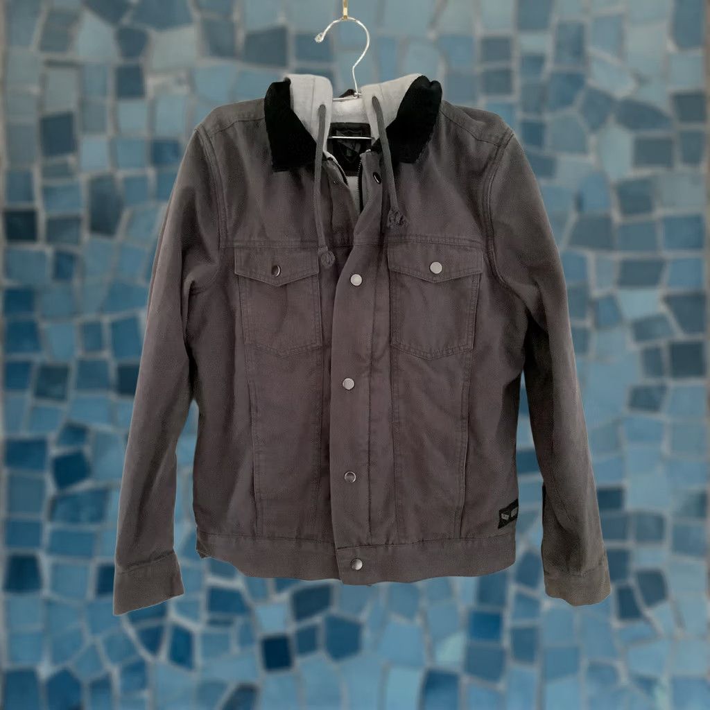 Vans VANS AV Dark Gray Hooded Canvas Jacket Skateboarding Anthony Van Engelen Men's Size S Size US S / EU 44-46 / 1 - 1 Thumbnail