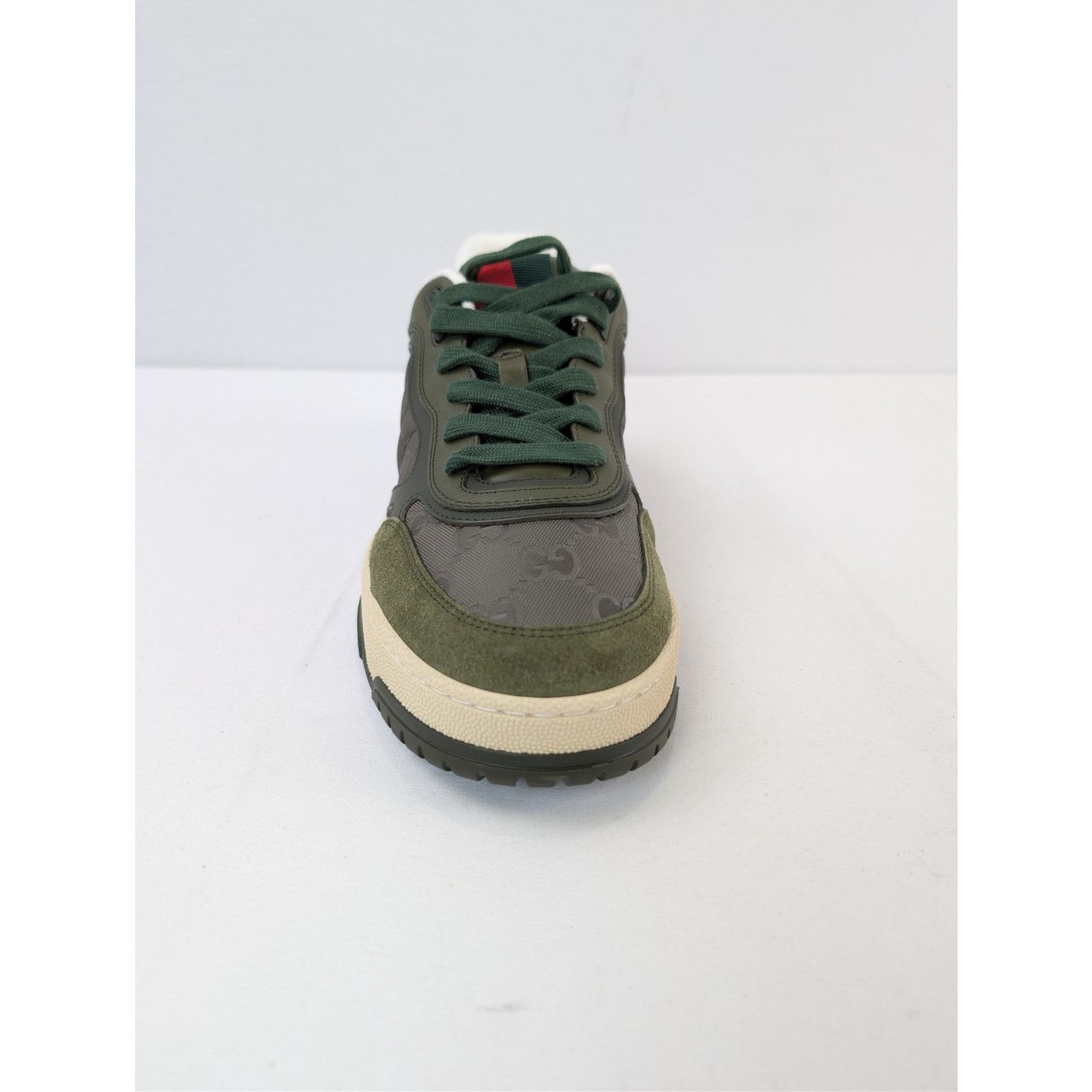 Gucci o1rshd1 GG Supreme fabric and suede Re-Web sneaker in green Size US 9 / EU 42 - 15 Thumbnail
