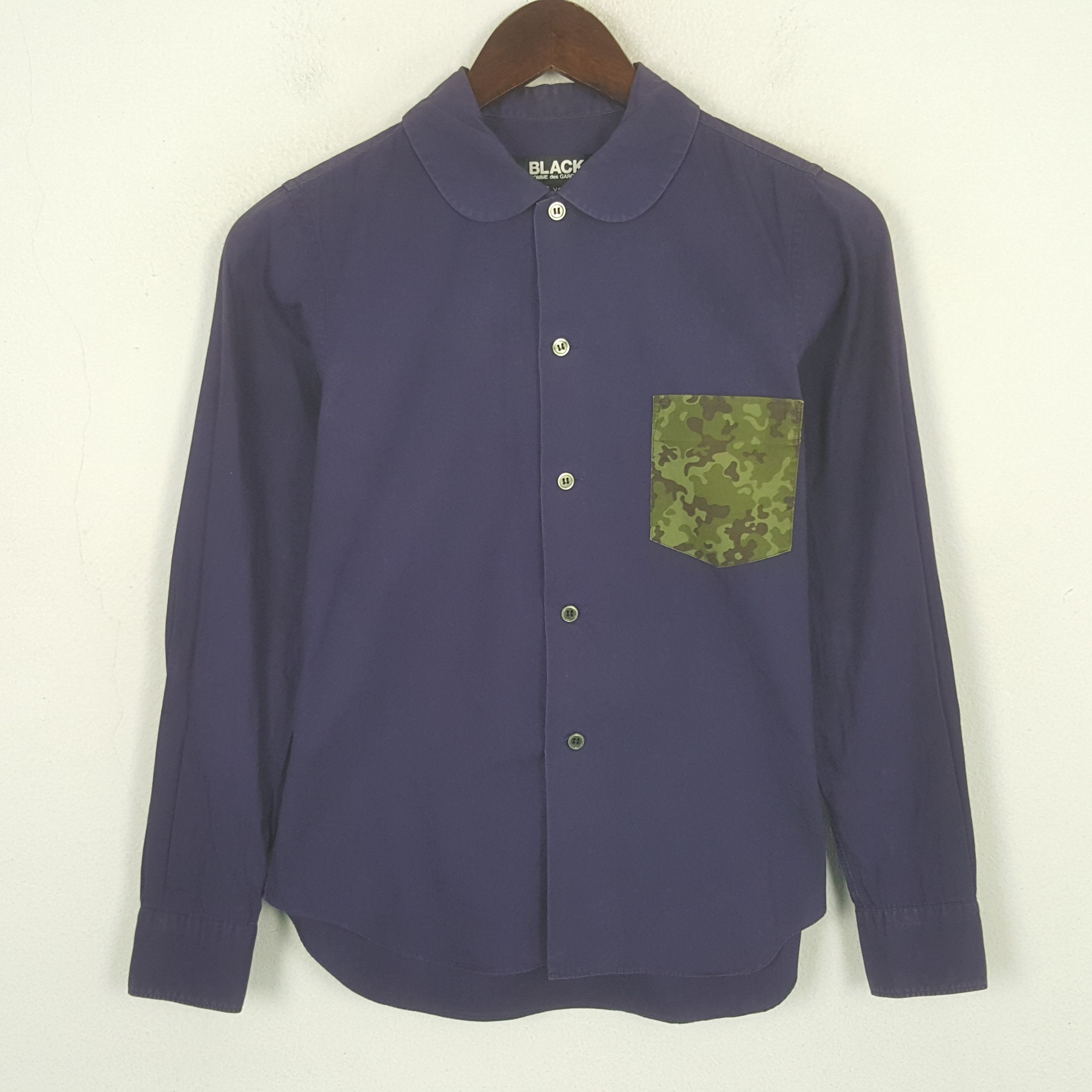 Comme des Garcons Vintage Comme des Garcons Black Pocket Button up Shirt Size US XS / EU 42 / 0 - 1 Thumbnail