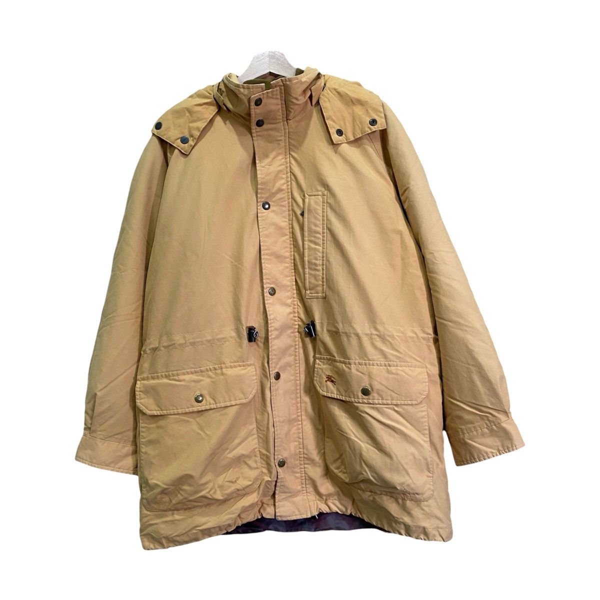 Burberry Vintage 90s Burberrys London Hooded Field Jacket - Tan Size US L / EU 52-54 / 3 - 2 Thumbnail