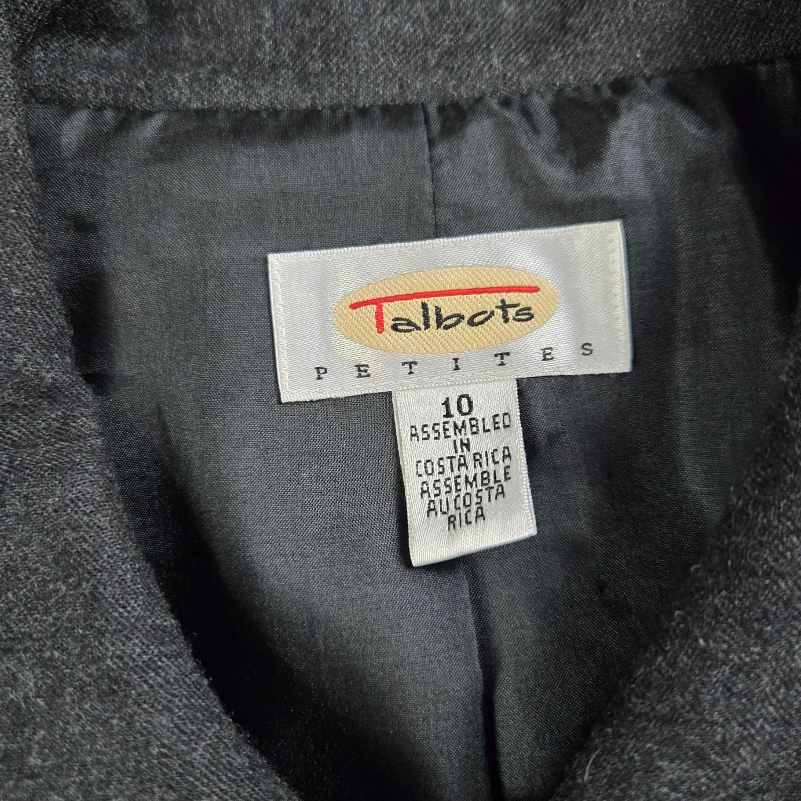 Vintage 90s Charcoal Gray Wool Single Breasted Blazer Jacket Size 10 Size L / US 10 / IT 46 - 5 Thumbnail