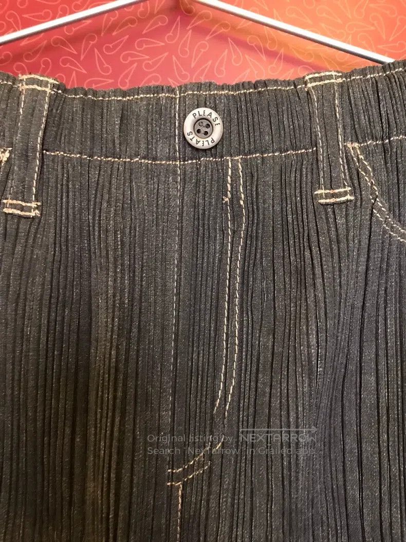 Issey Miyake Issey Miyake size:3 Denim Midi Skirt Size 31" - 2 Thumbnail