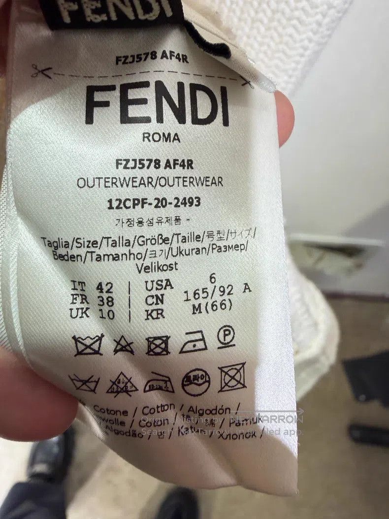 Other Fendi Ivory Relief Knit Cardigan Size S / US 4 / IT 40 - 6 Thumbnail