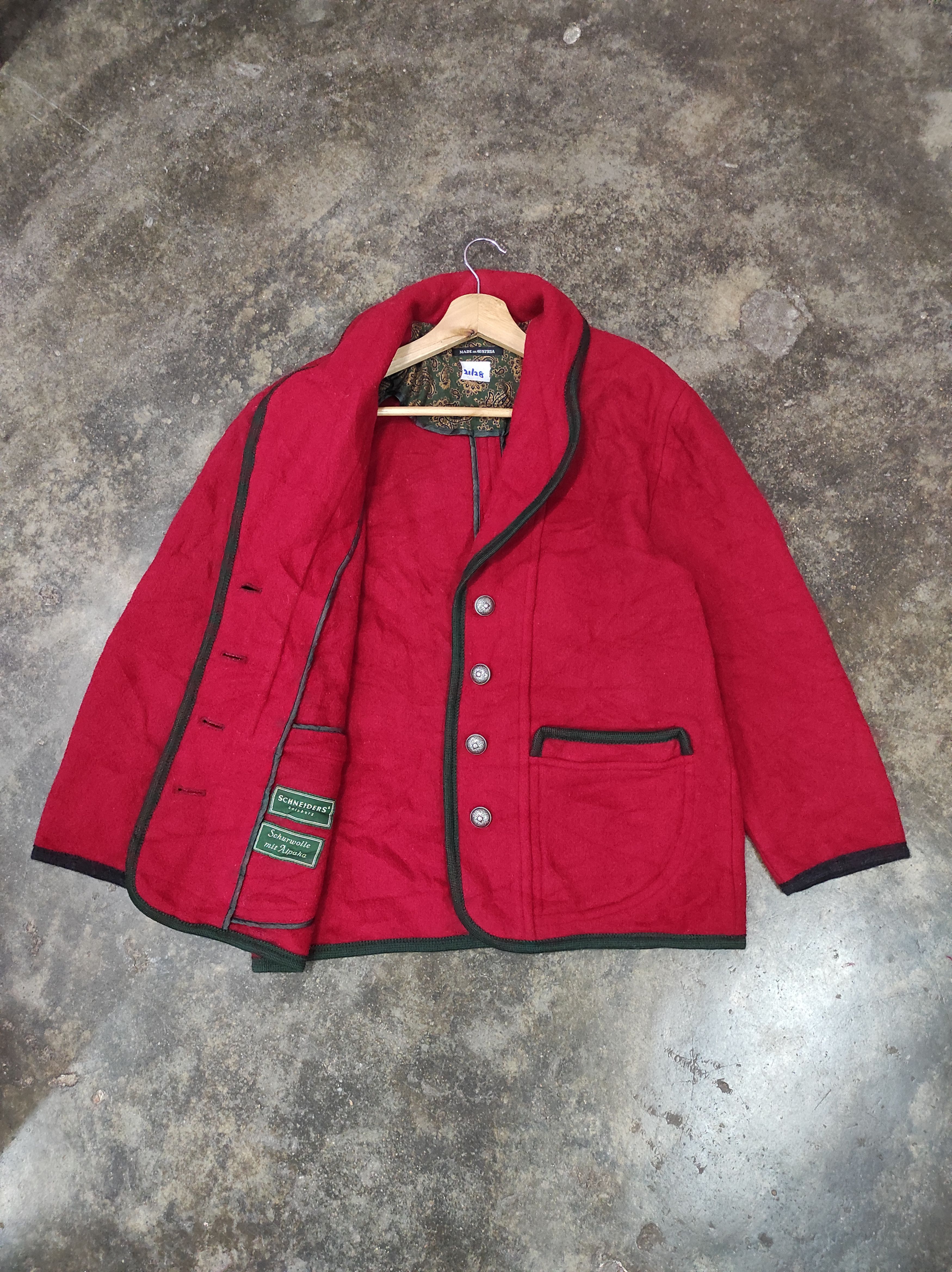 Schneiders × Vintage SCHNEIDERS SALZBURG SCHURWOLLE WOOL CARDIGAN JACKET Size M / US 6-8 / IT 42-44 - 1 Thumbnail